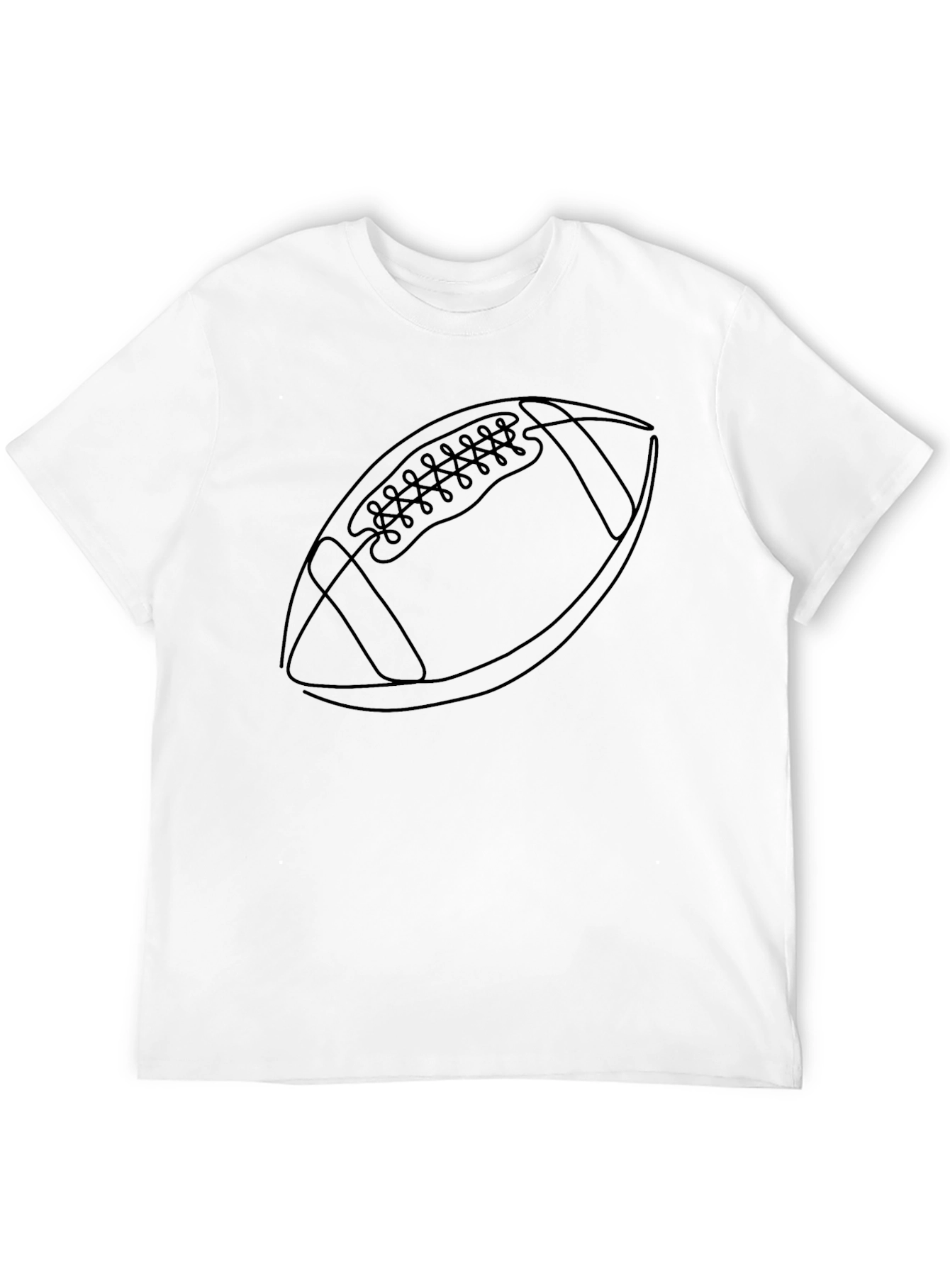 Football Graphic Tee - Black Cotton Casual Wear