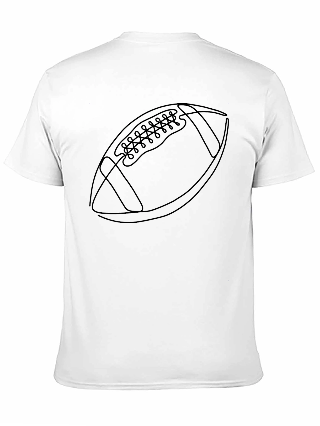 Football Graphic Tee - Black Cotton Casual Wear