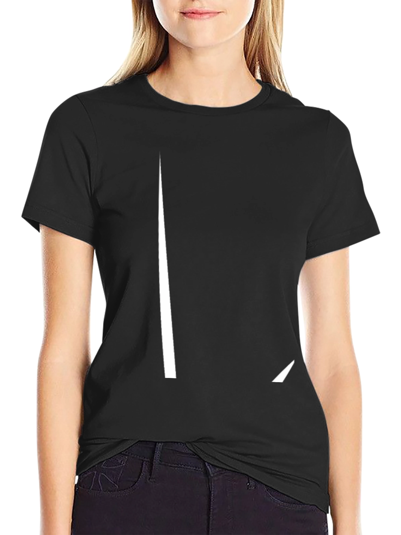 Minimalist Black T-Shirt with L Design