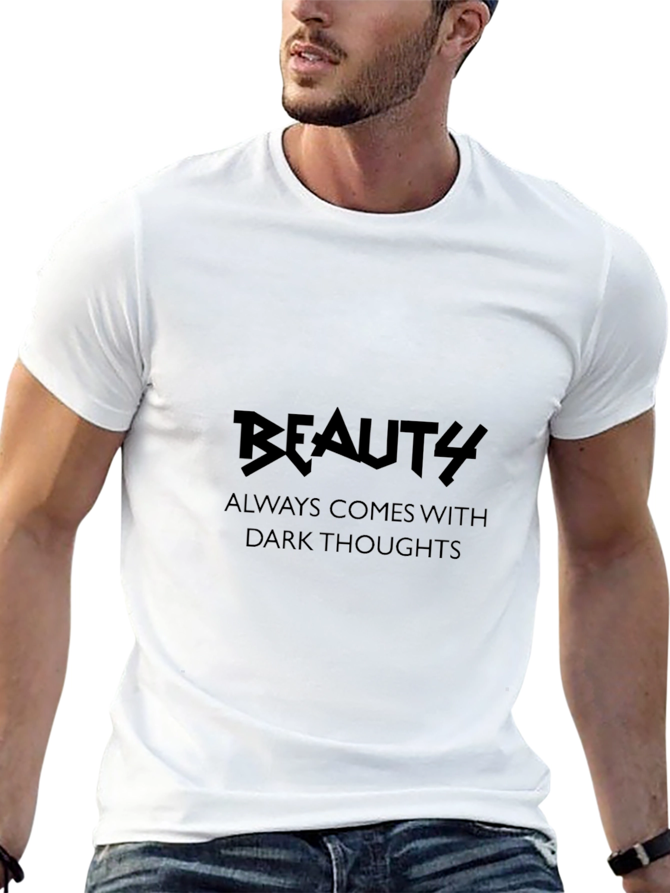 Beauty Dark Thoughts Black Graphic Tee