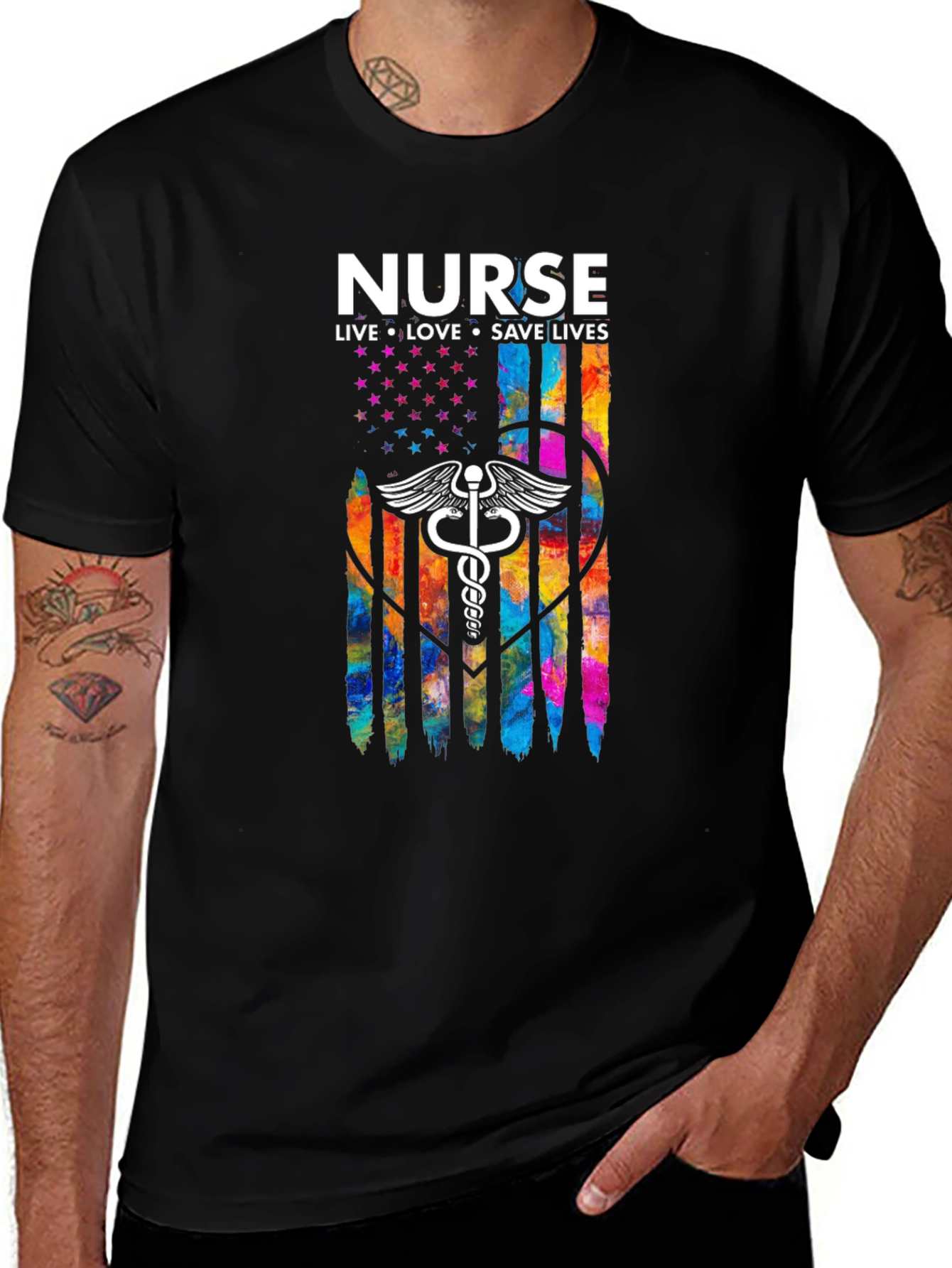 Nurse Live Love Save Lives Graphic Tee