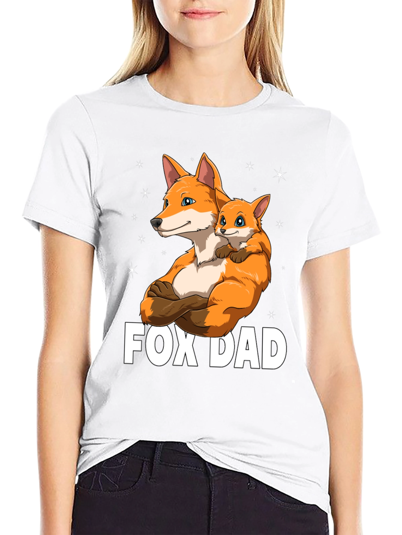 Fox Dad Graphic T-Shirt - Fathers Day Gift