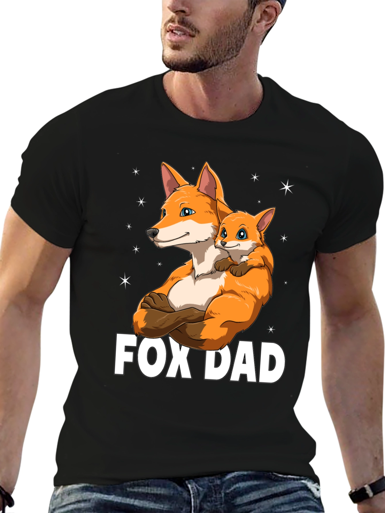 Fox Dad Graphic T-Shirt - Fathers Day Gift