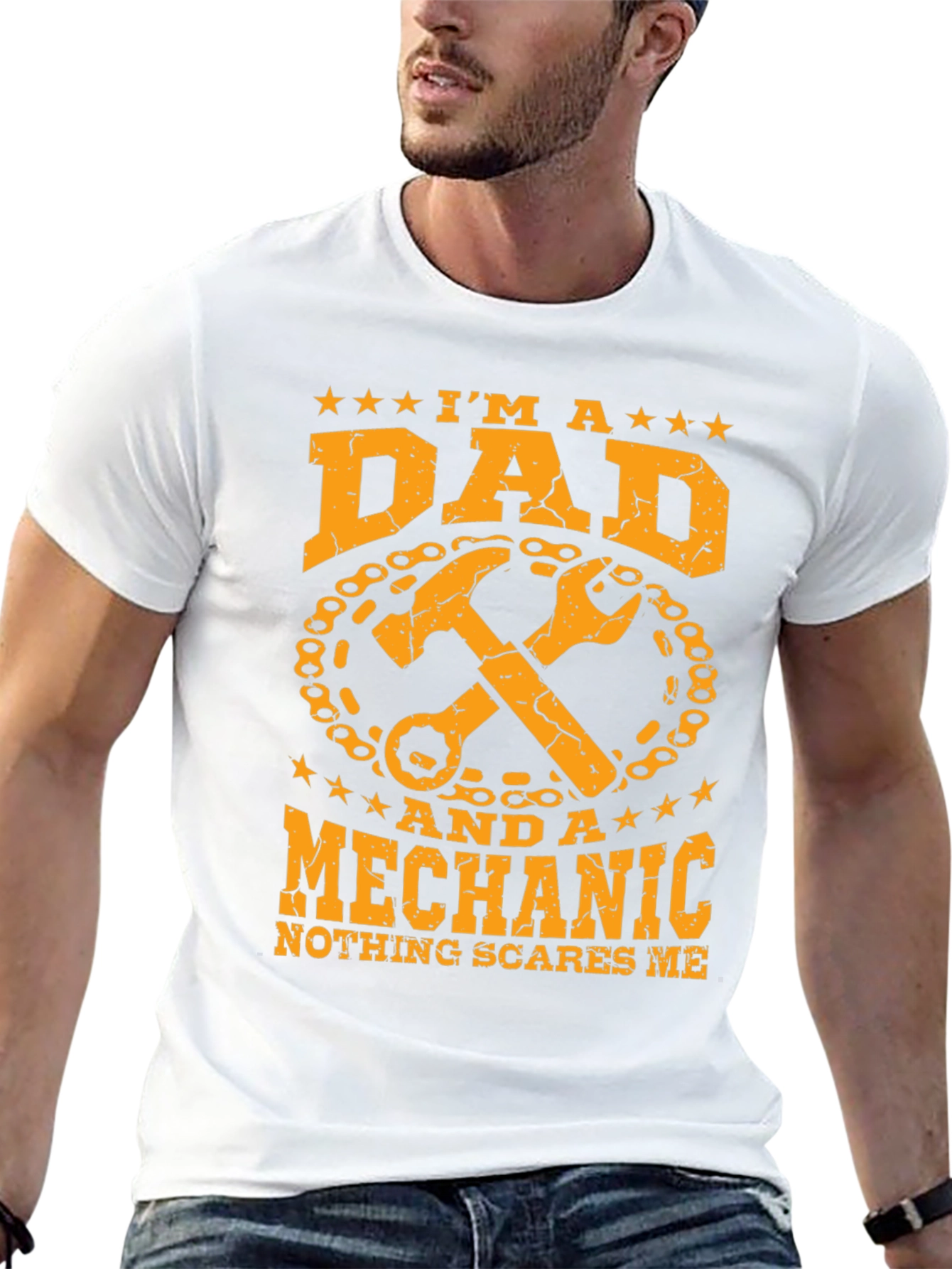 Dad Mechanic T-Shirt: Nothing Scares Me