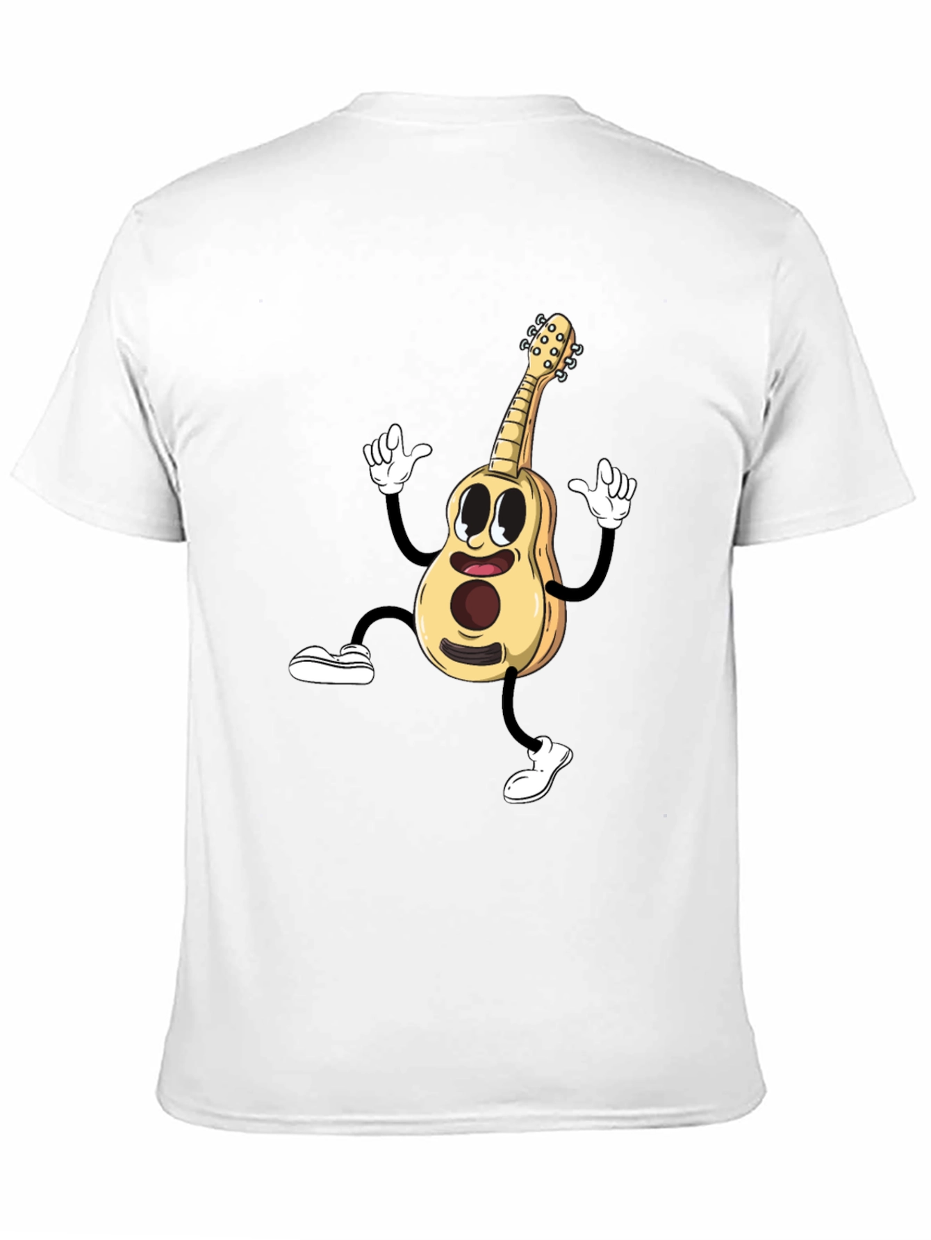 Cartoon Guitar Black T-Shirt