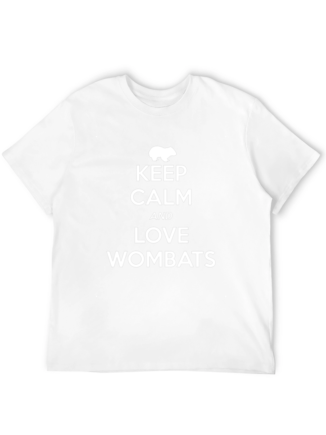Keep Calm and Love Wombats Black T-Shirt