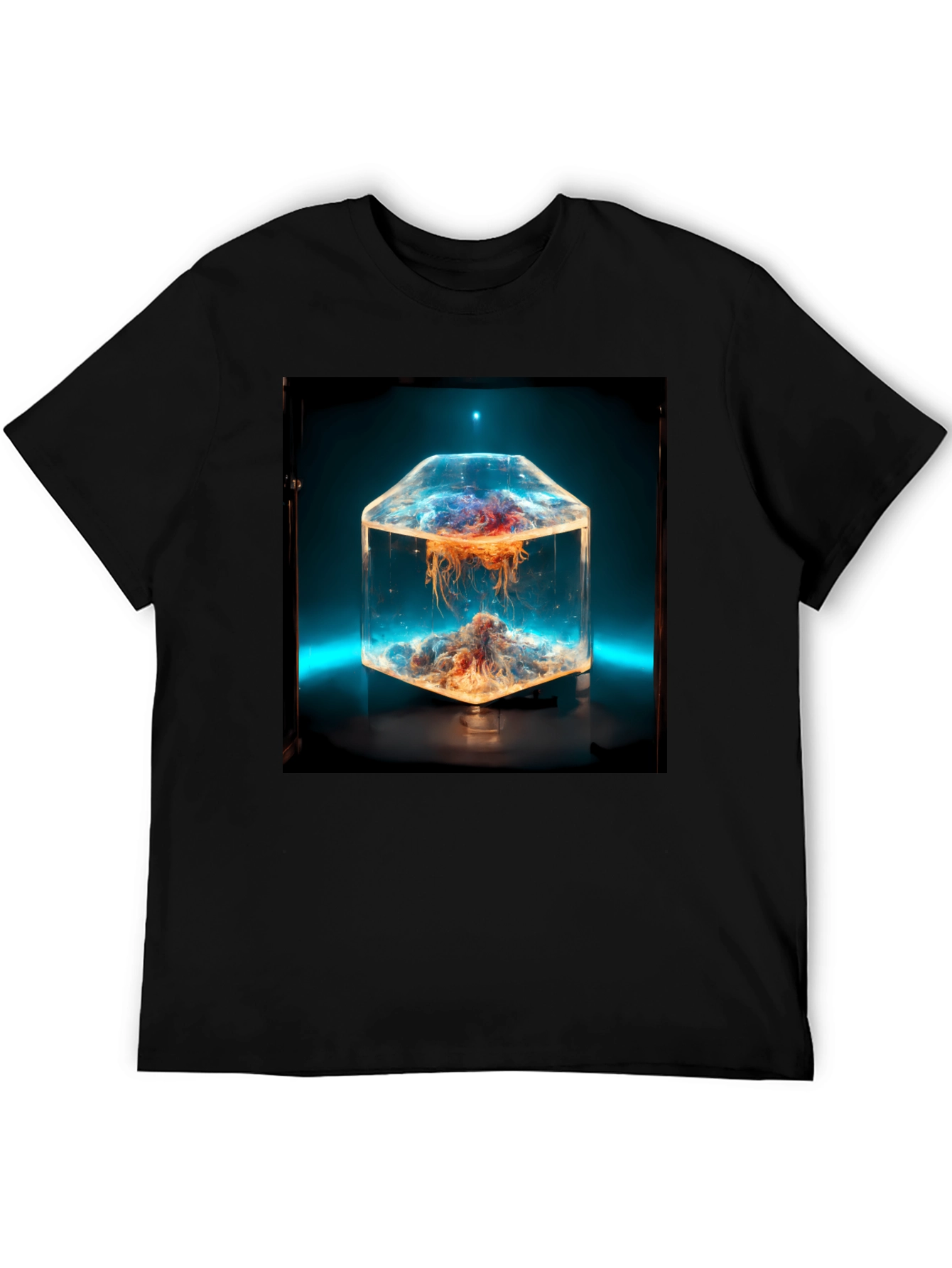 Abstract Terrarium Black T-Shirt