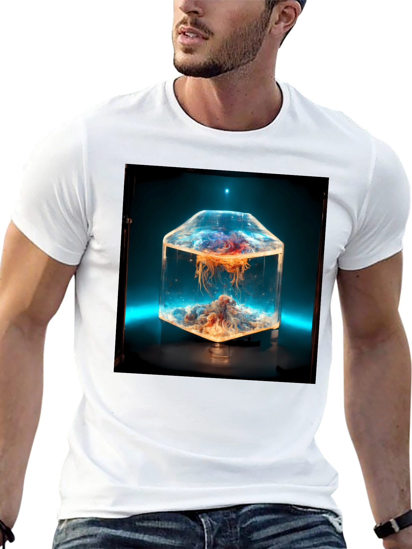 Abstract Terrarium Black T-Shirt