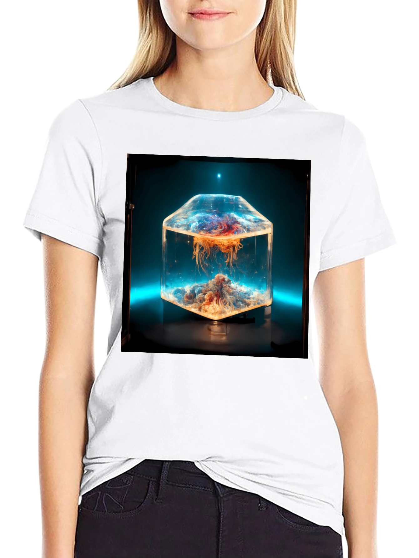 Abstract Terrarium Black T-Shirt