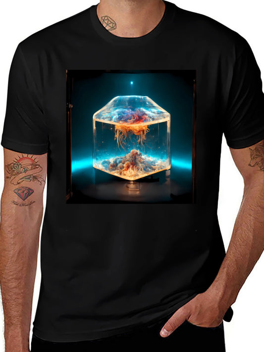 Abstract Terrarium Black T-Shirt