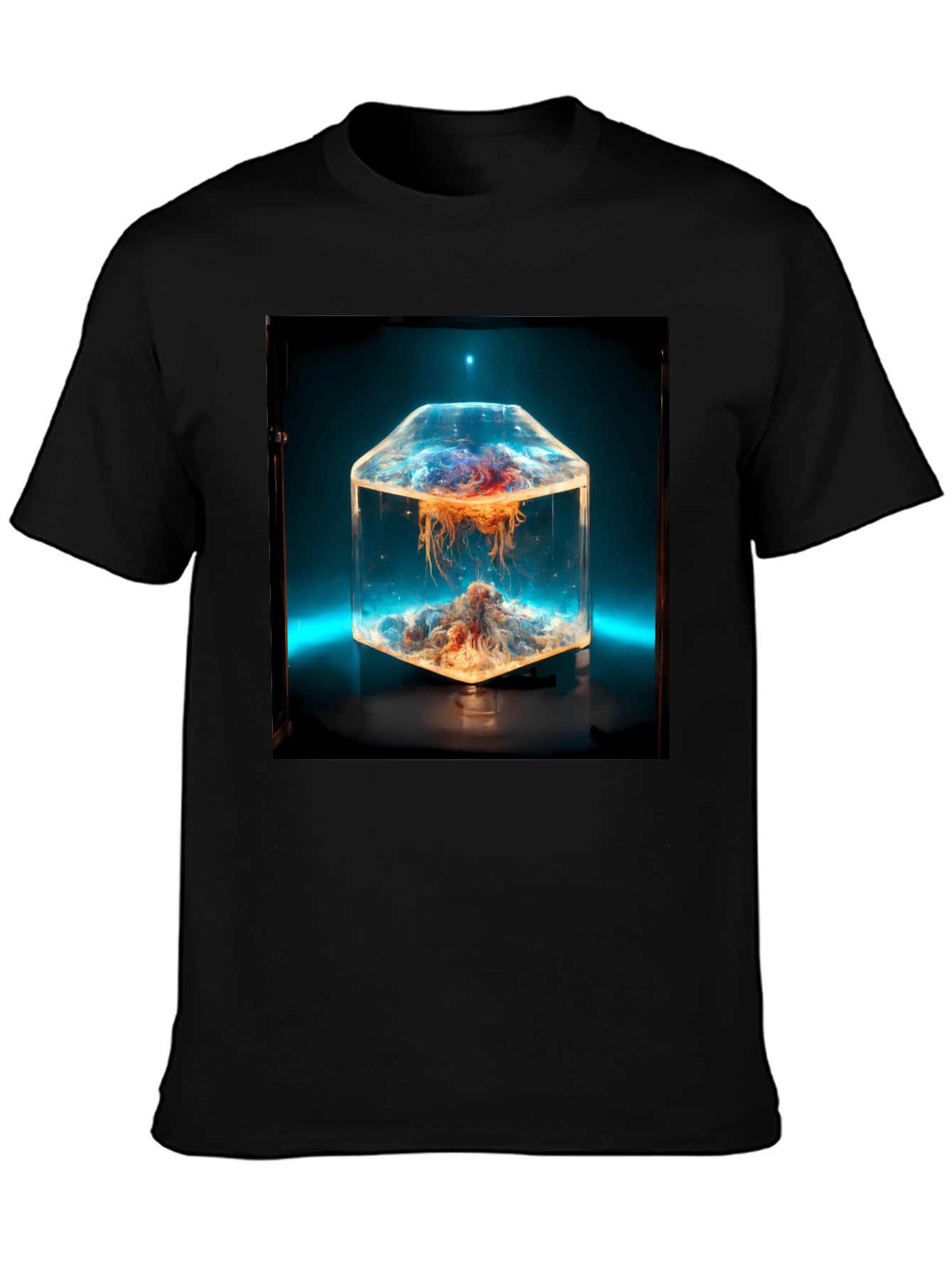 Abstract Terrarium Black T-Shirt