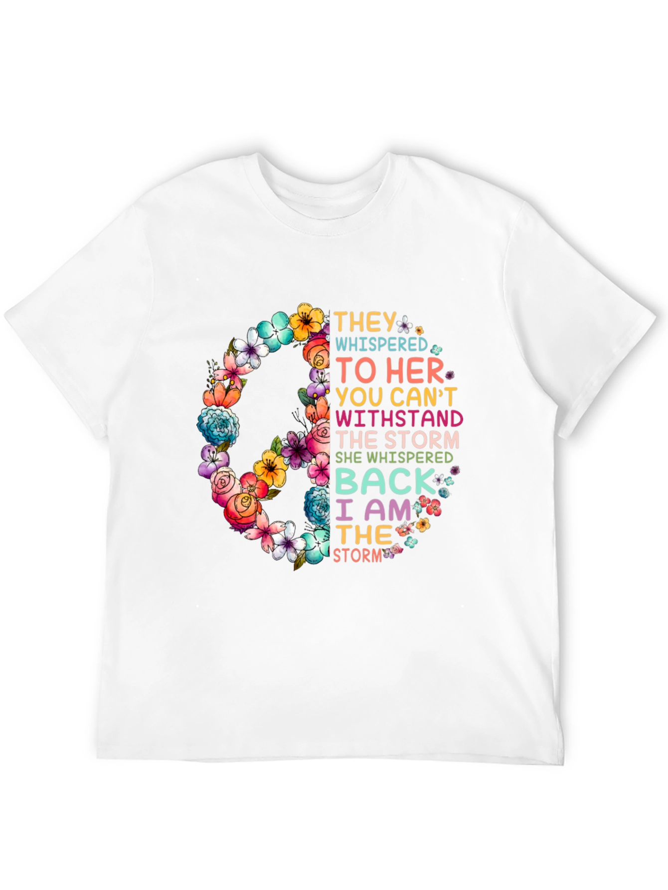 Floral Peace Sign T-Shirt - They Whispered Back