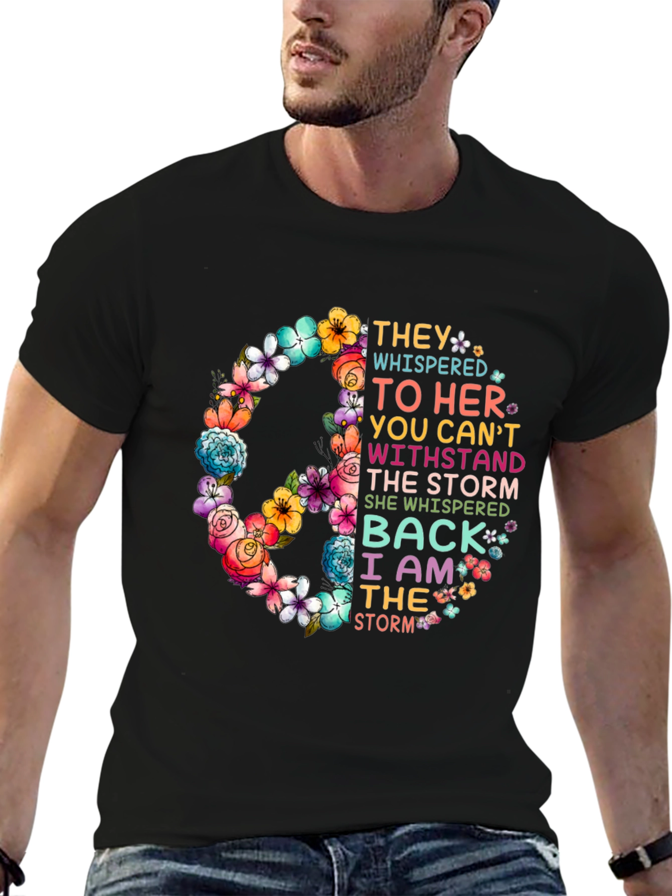 Floral Peace Sign T-Shirt - They Whispered Back