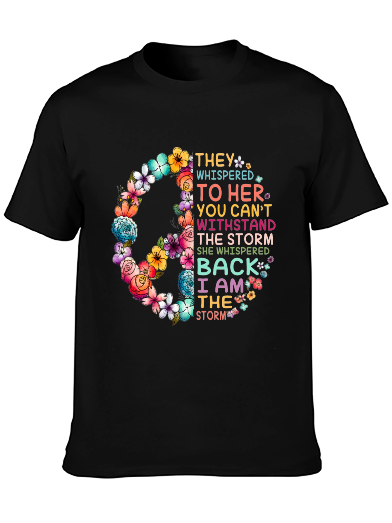 Floral Peace Sign T-Shirt - They Whispered Back