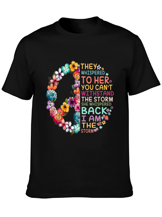 Floral Peace Sign T-Shirt - They Whispered Back