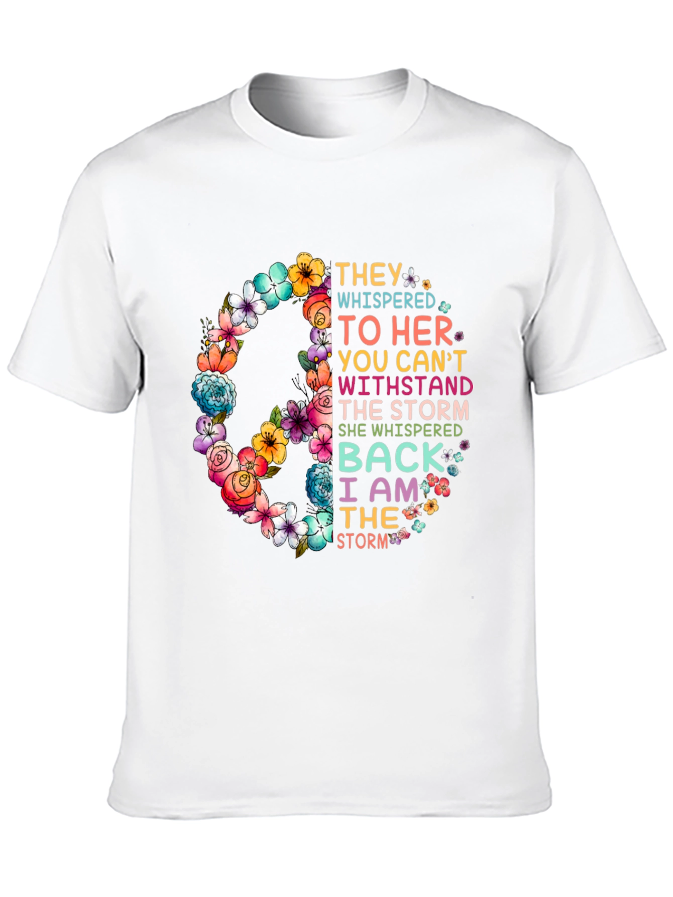 Floral Peace Sign T-Shirt - They Whispered Back