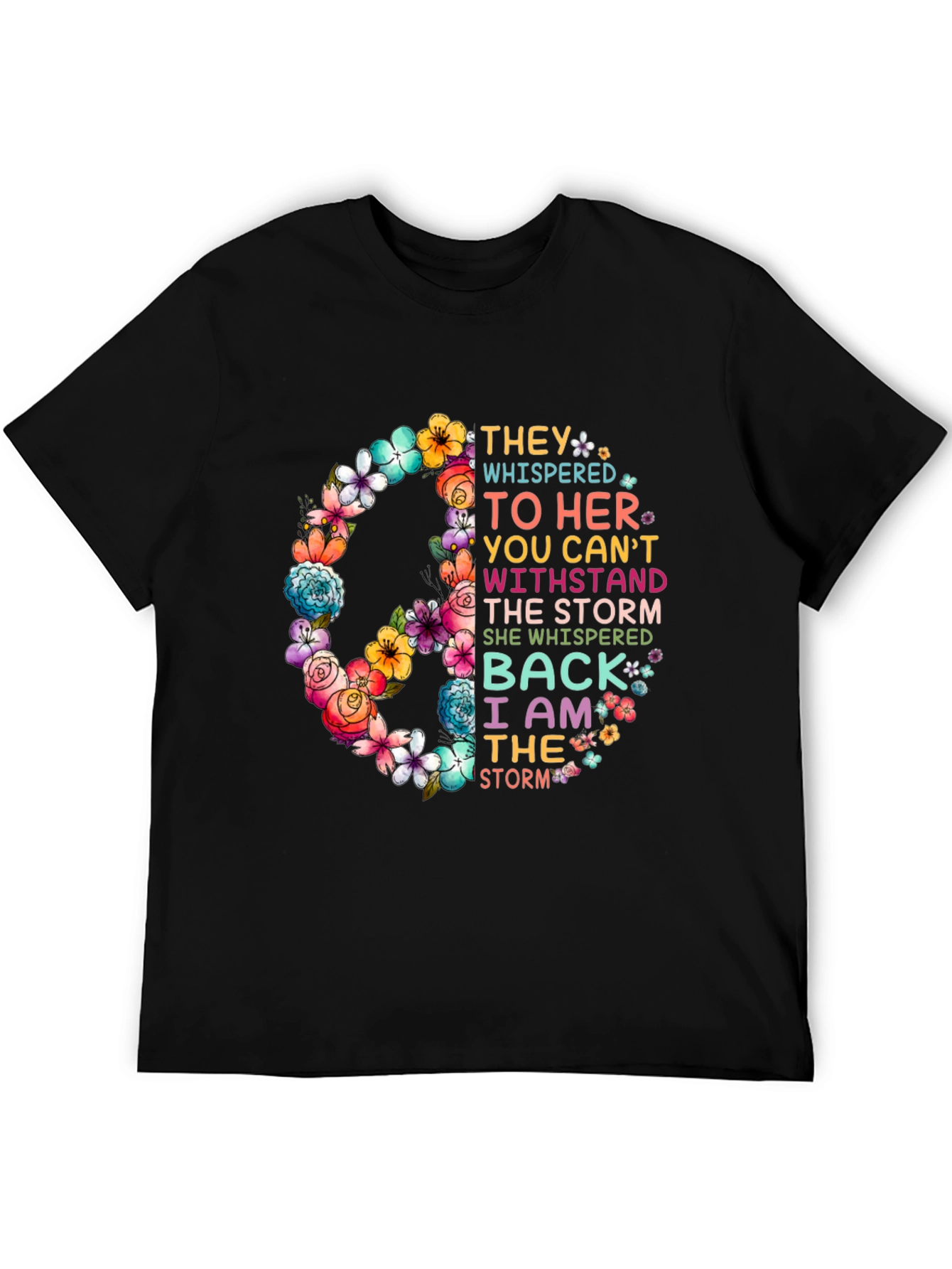Floral Peace Sign T-Shirt - They Whispered Back