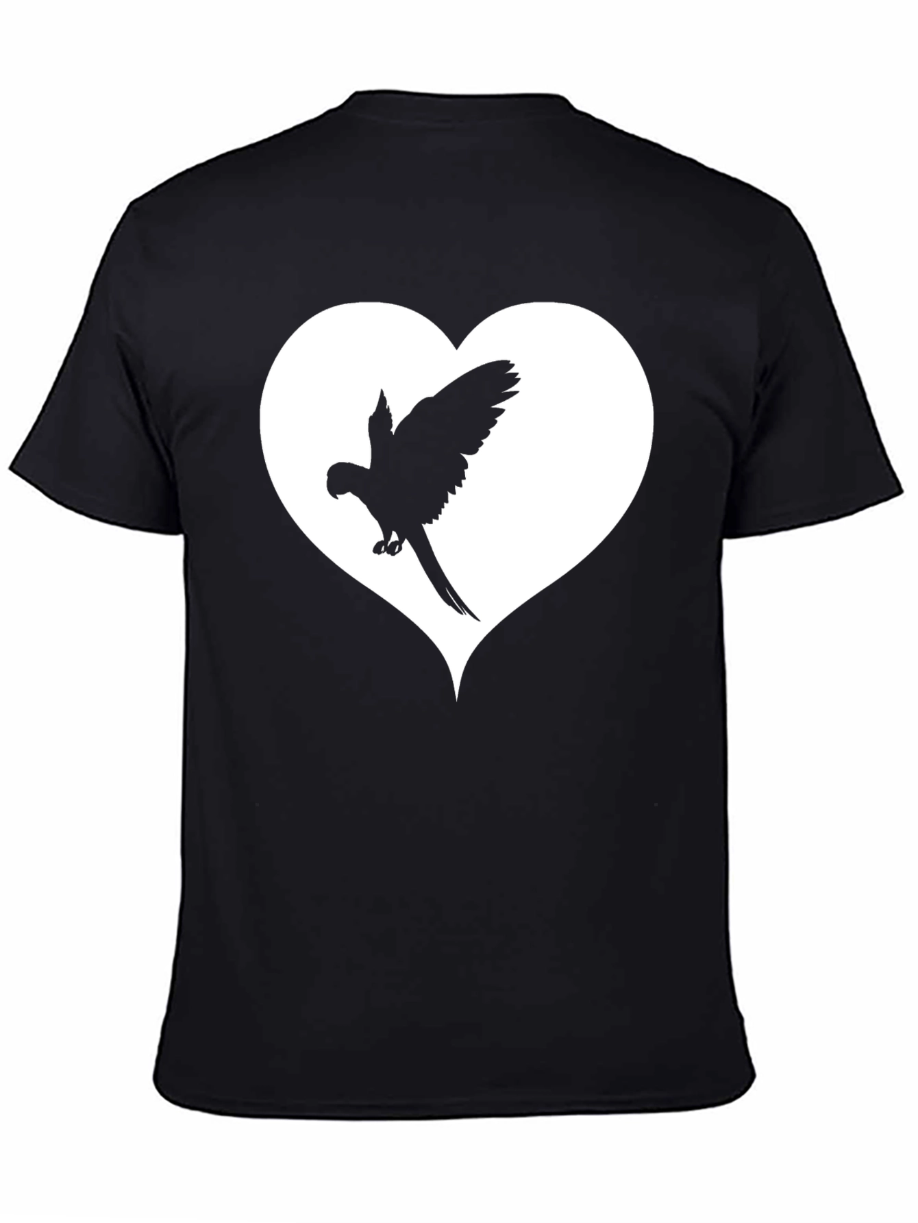 Parrot Heart Graphic Tee - Stylish Bird Lover Shirt