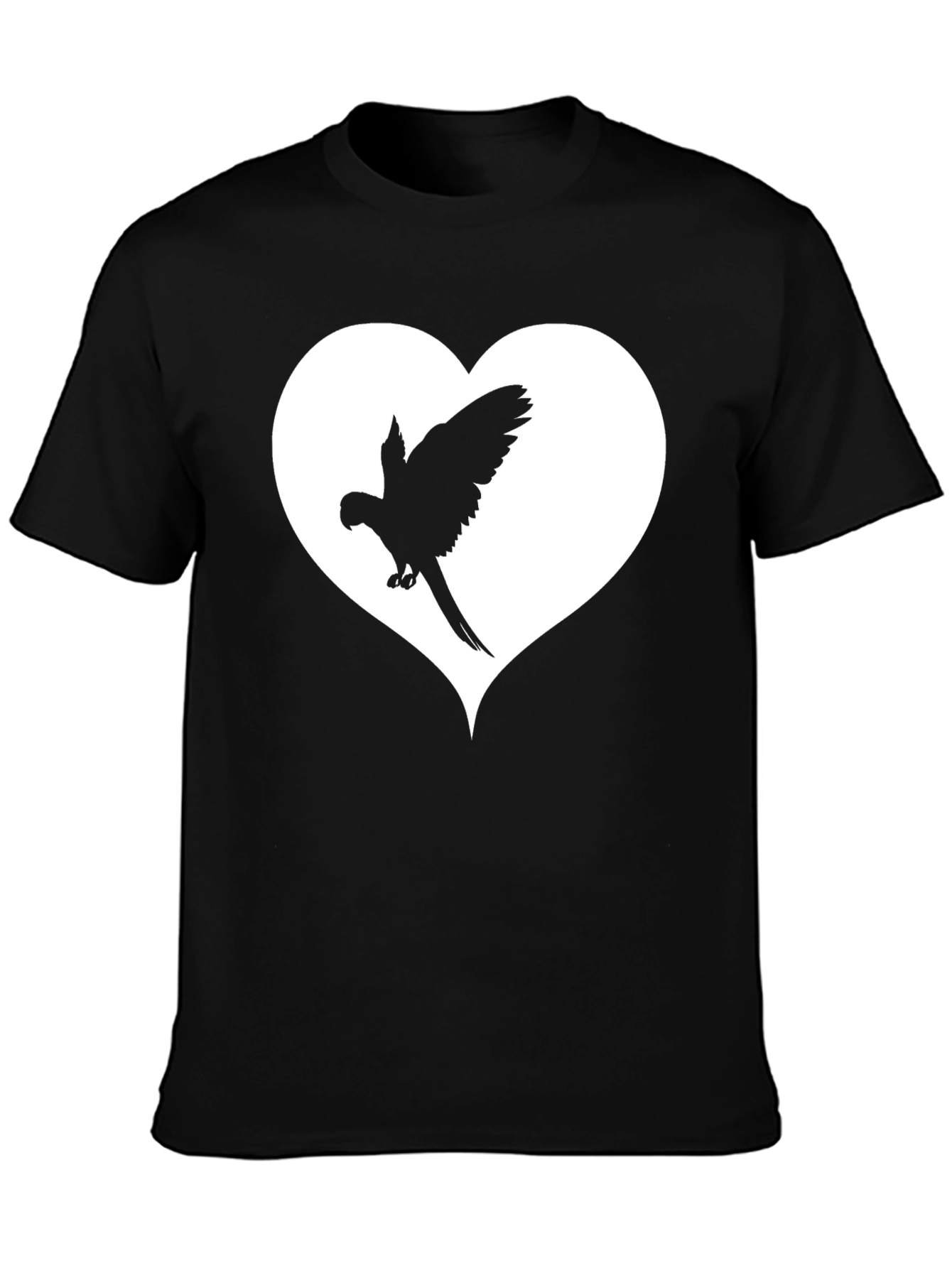 Parrot Heart Graphic Tee - Stylish Bird Lover Shirt