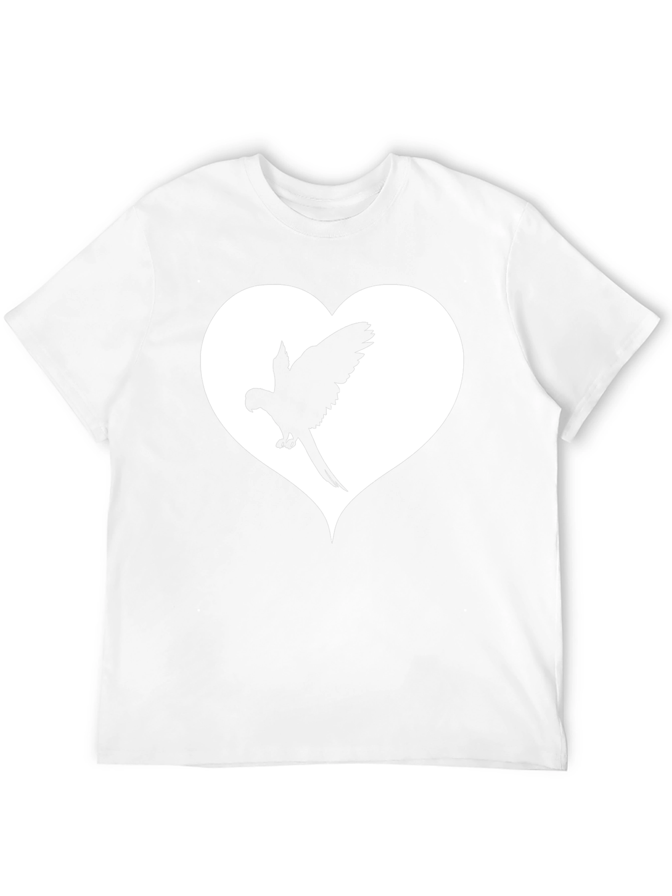 Parrot Heart Graphic Tee - Stylish Bird Lover Shirt