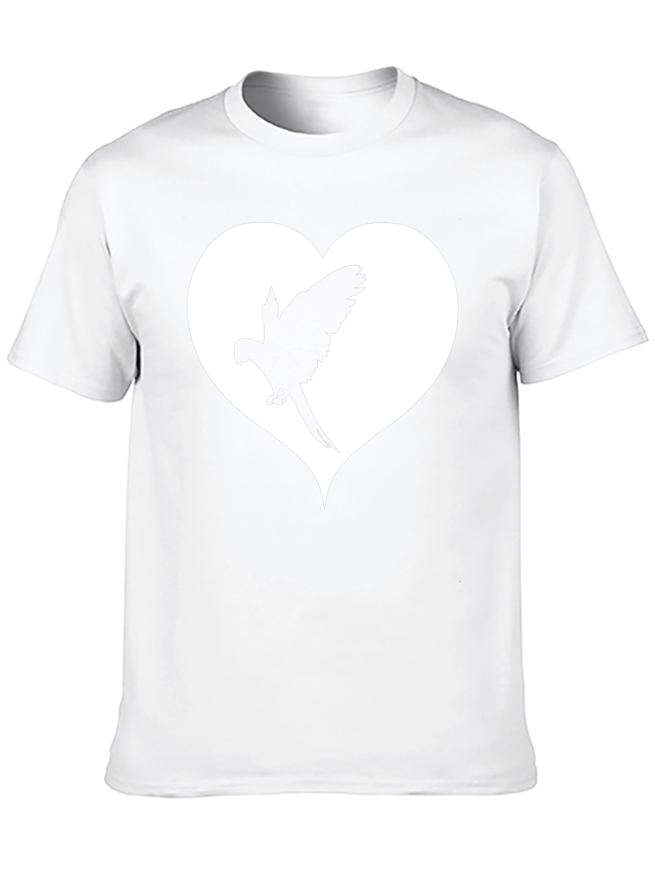 Parrot Heart Graphic Tee - Stylish Bird Lover Shirt