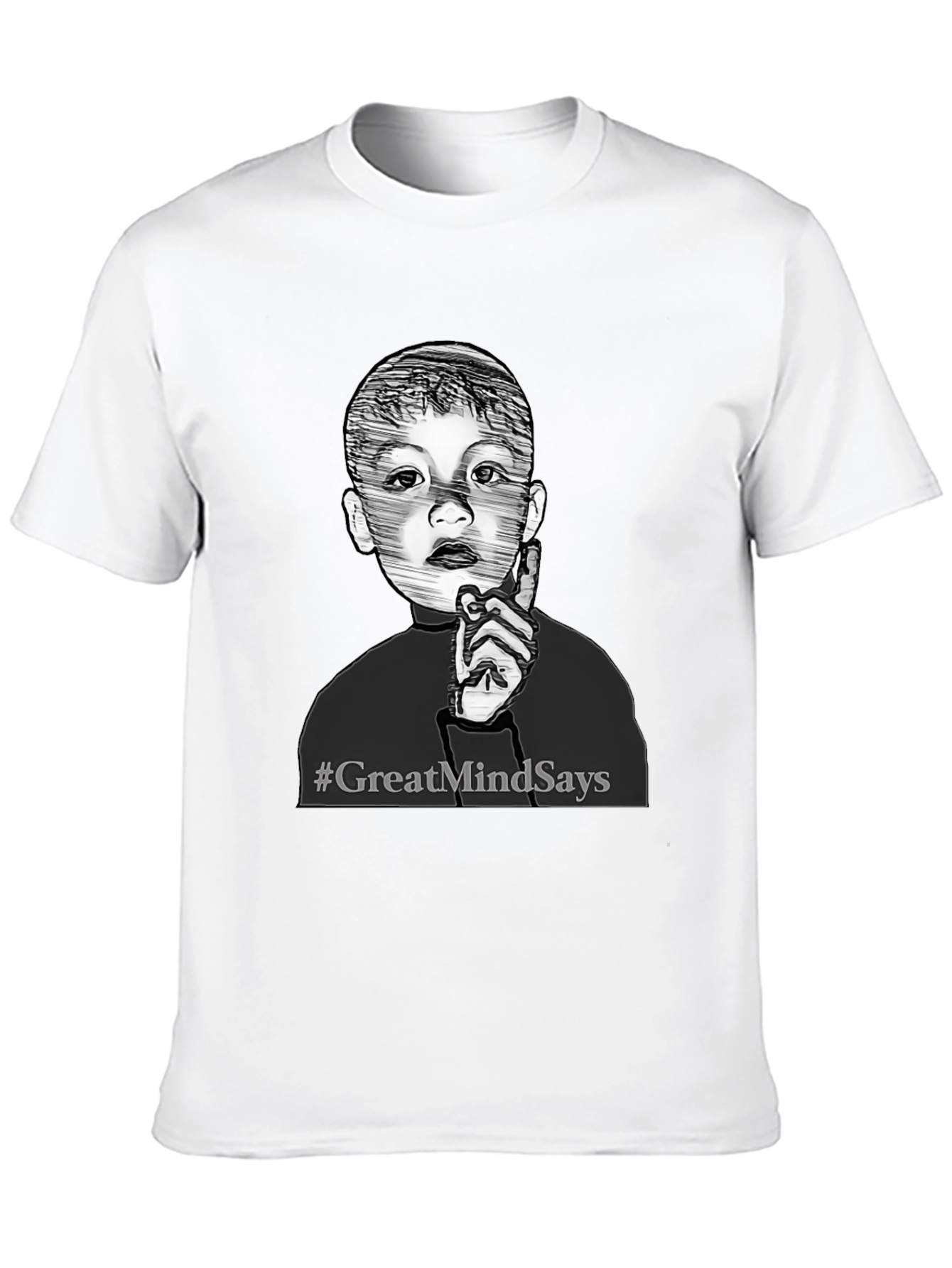 Great Mind Says Graphic Tee - Stylish Black T-Shirt