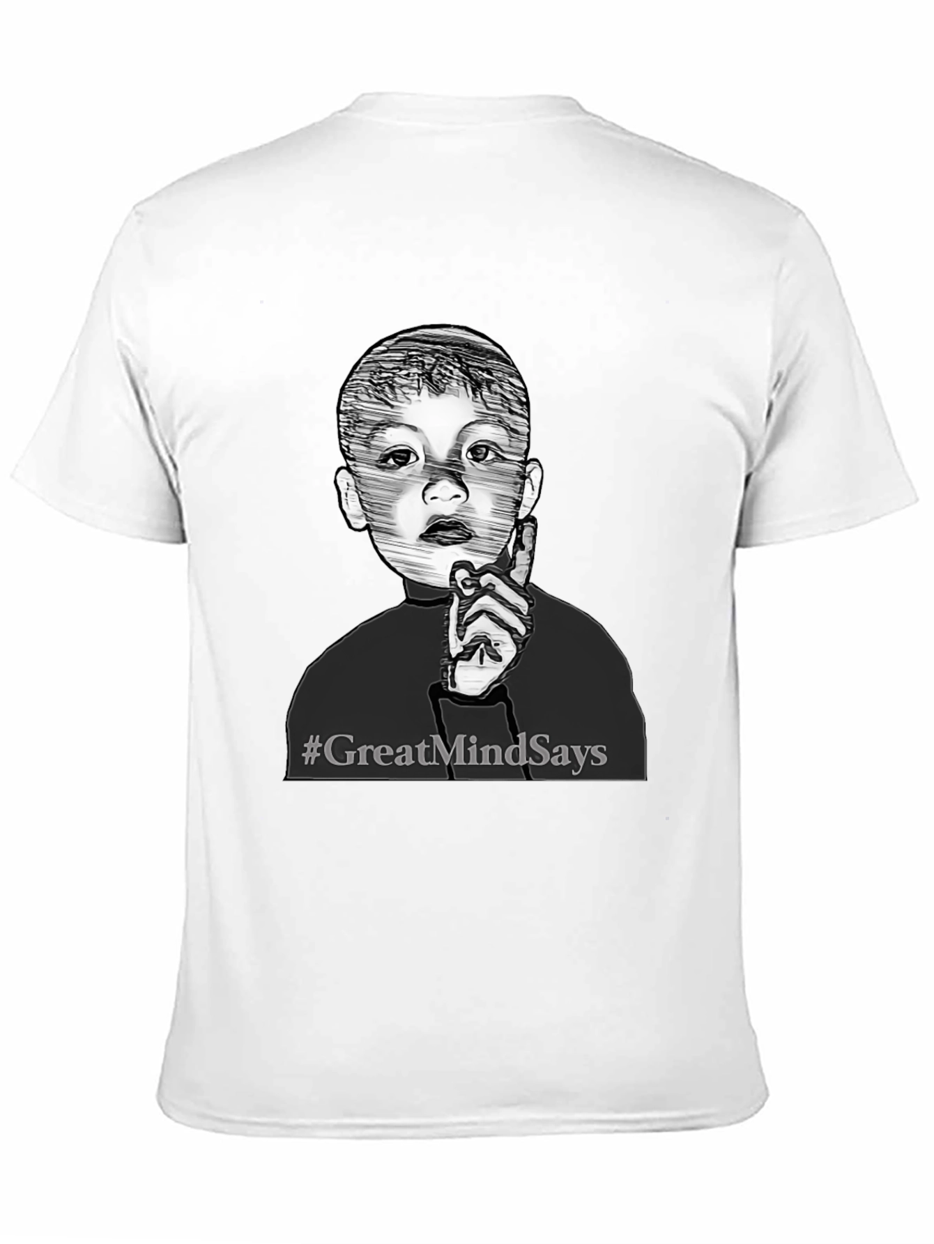 Great Mind Says Graphic Tee - Stylish Black T-Shirt