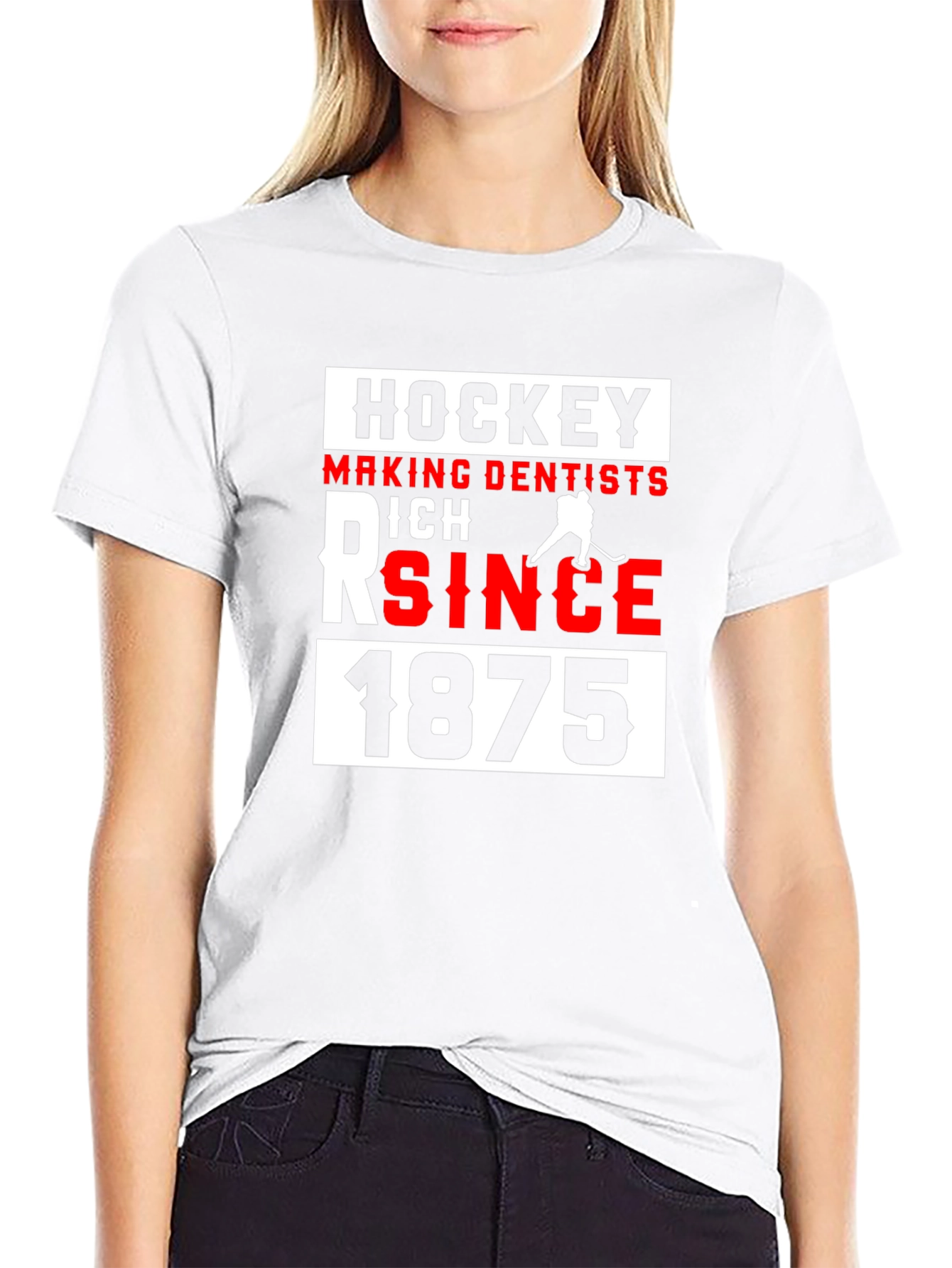 Hockey Making Dentists Rich Since 1875 Black T-Shirt