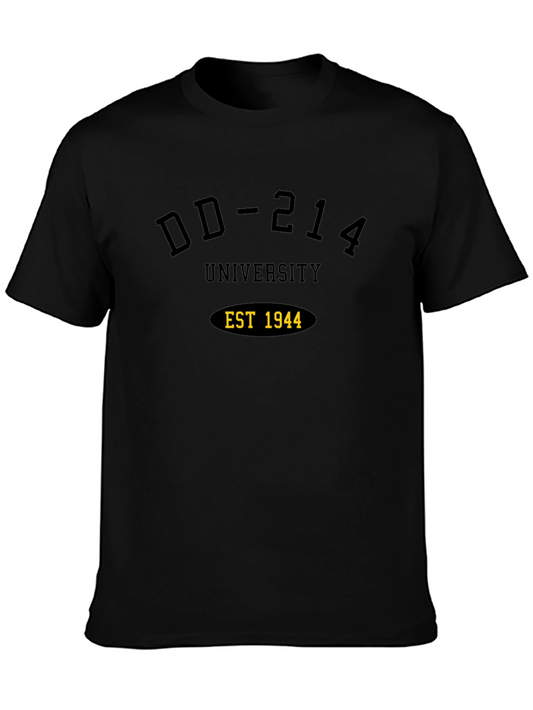 DD-214 University EST 1944 Black T-Shirt