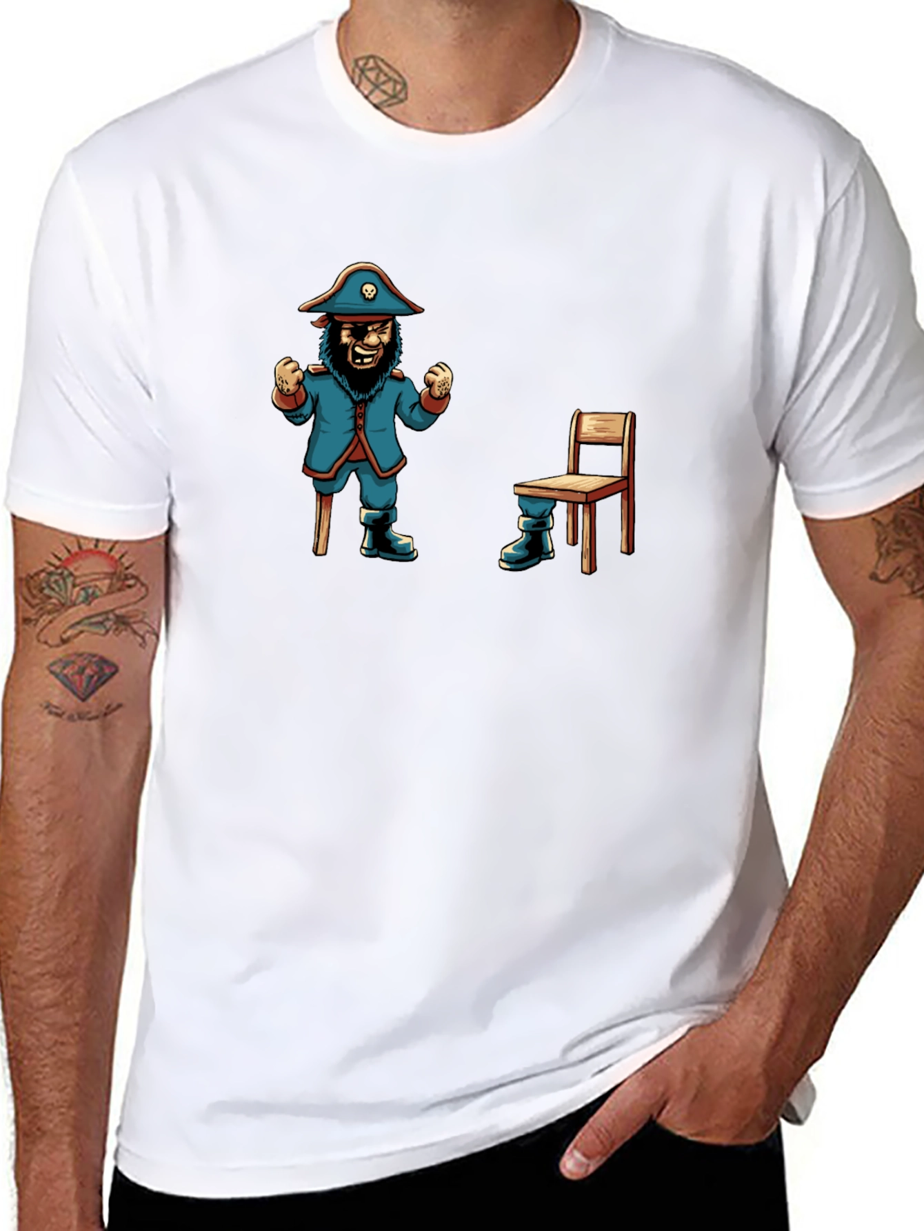 Pirate Captain & Chair T-Shirt