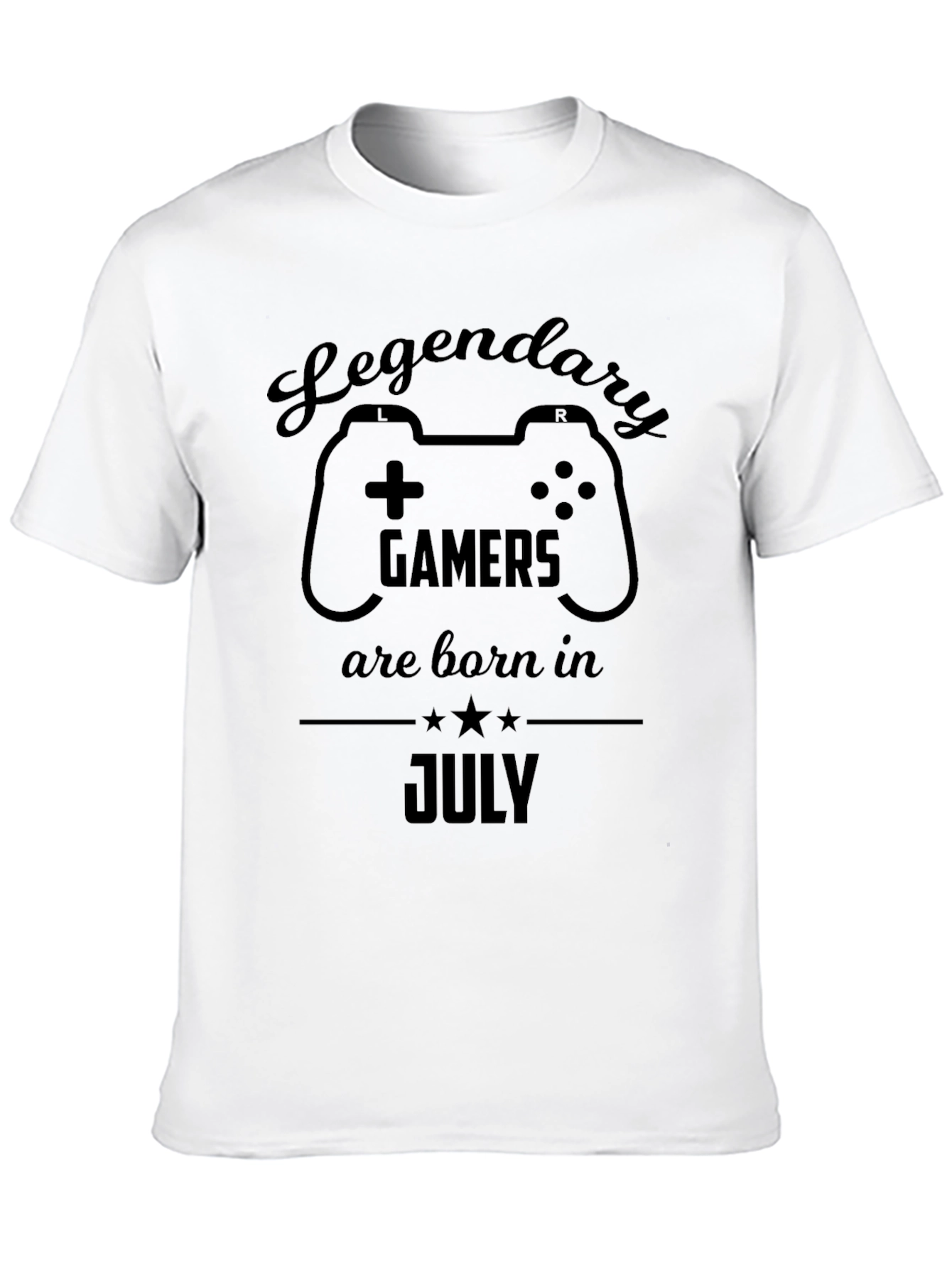 Legendary Gamers Born in July Black T-Shirt