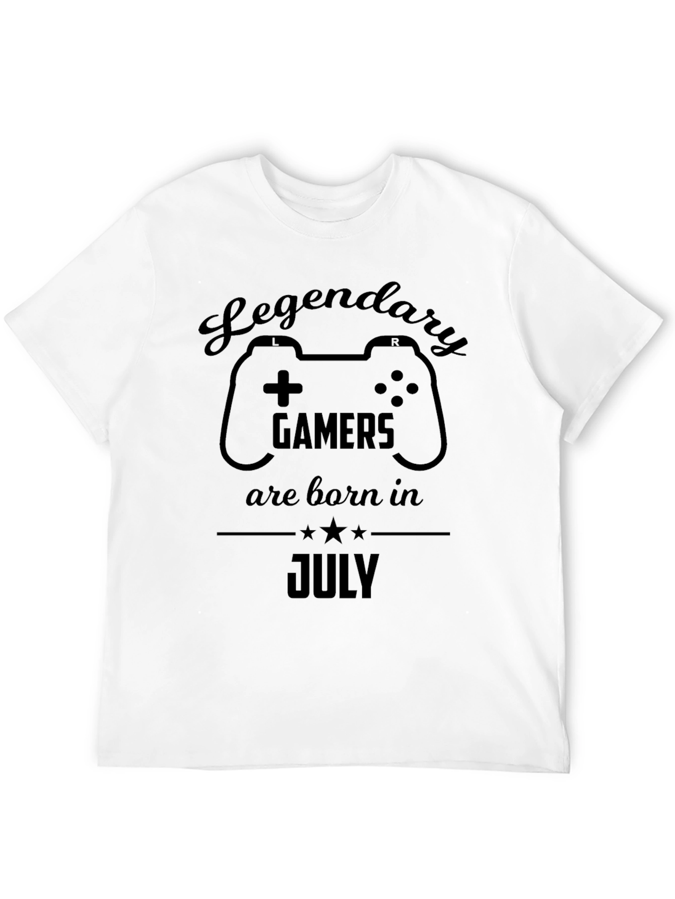 Legendary Gamers Born in July Black T-Shirt