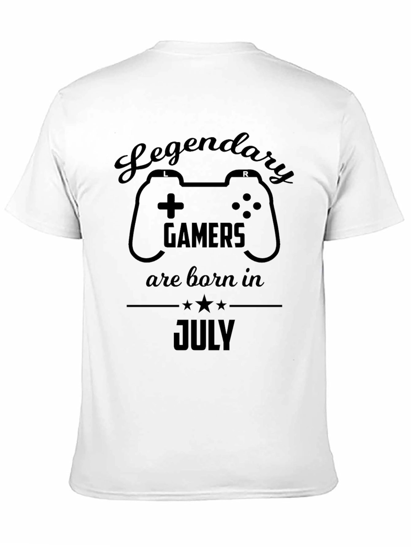 Legendary Gamers Born in July Black T-Shirt