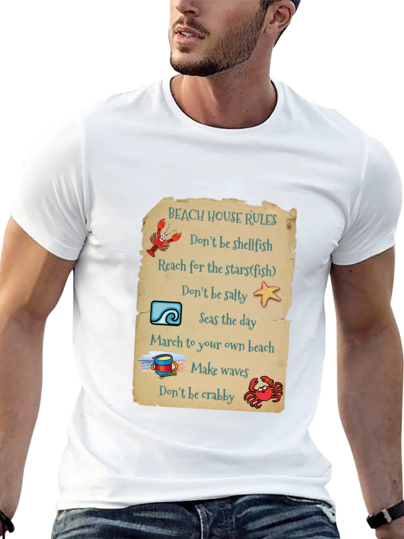Beach House Rules Graphic T-Shirt