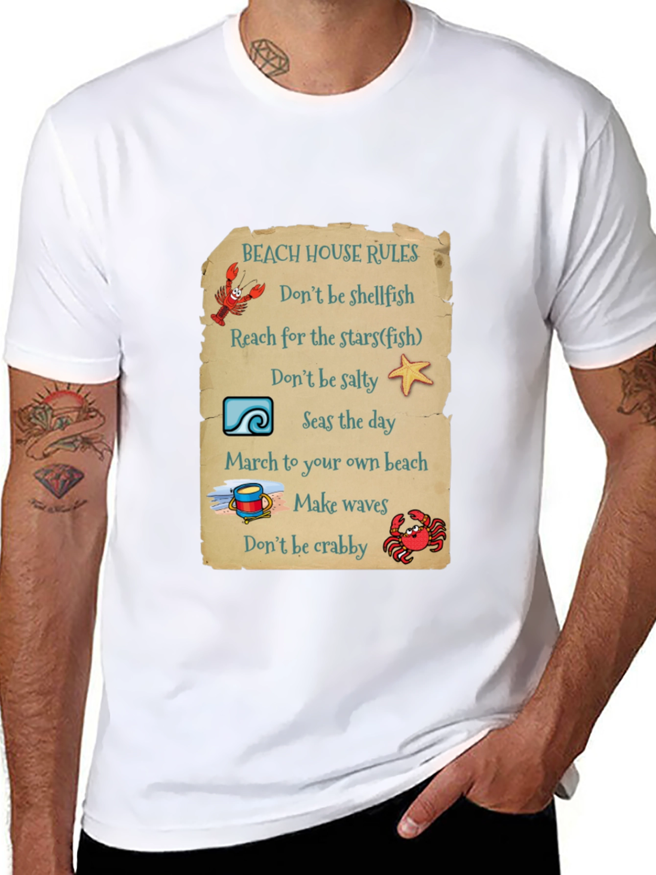 Beach House Rules Graphic T-Shirt