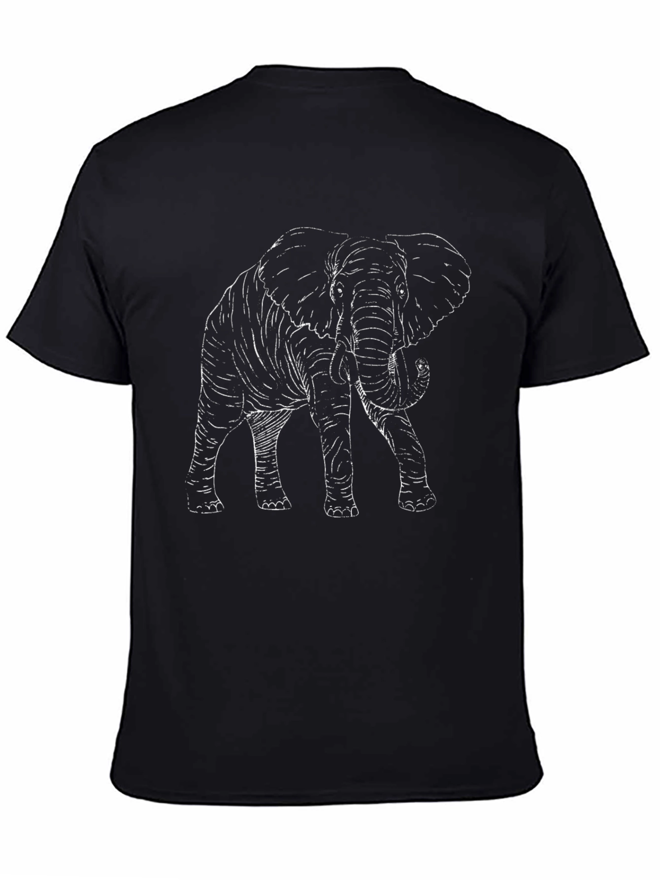 Elephant Graphic Black Tee Shirt