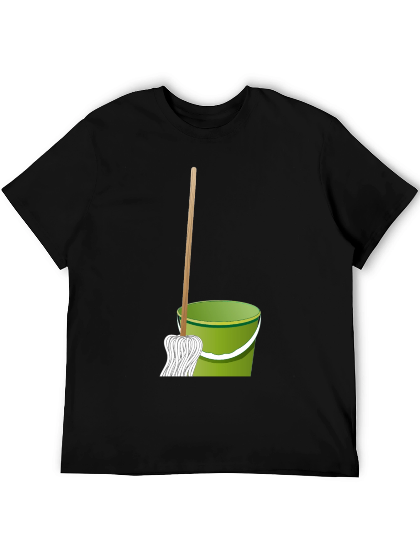 Mop & Bucket Graphic Tee - Cleaning Crew T-Shirt