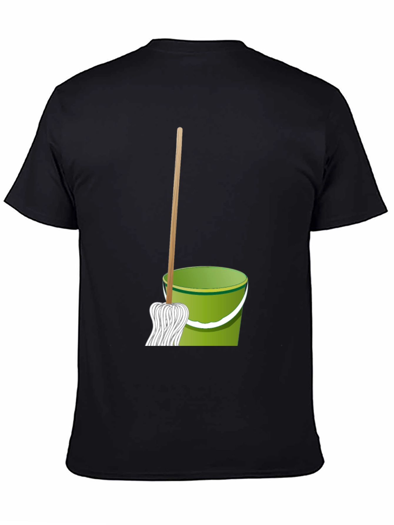 Mop & Bucket Graphic Tee - Cleaning Crew T-Shirt
