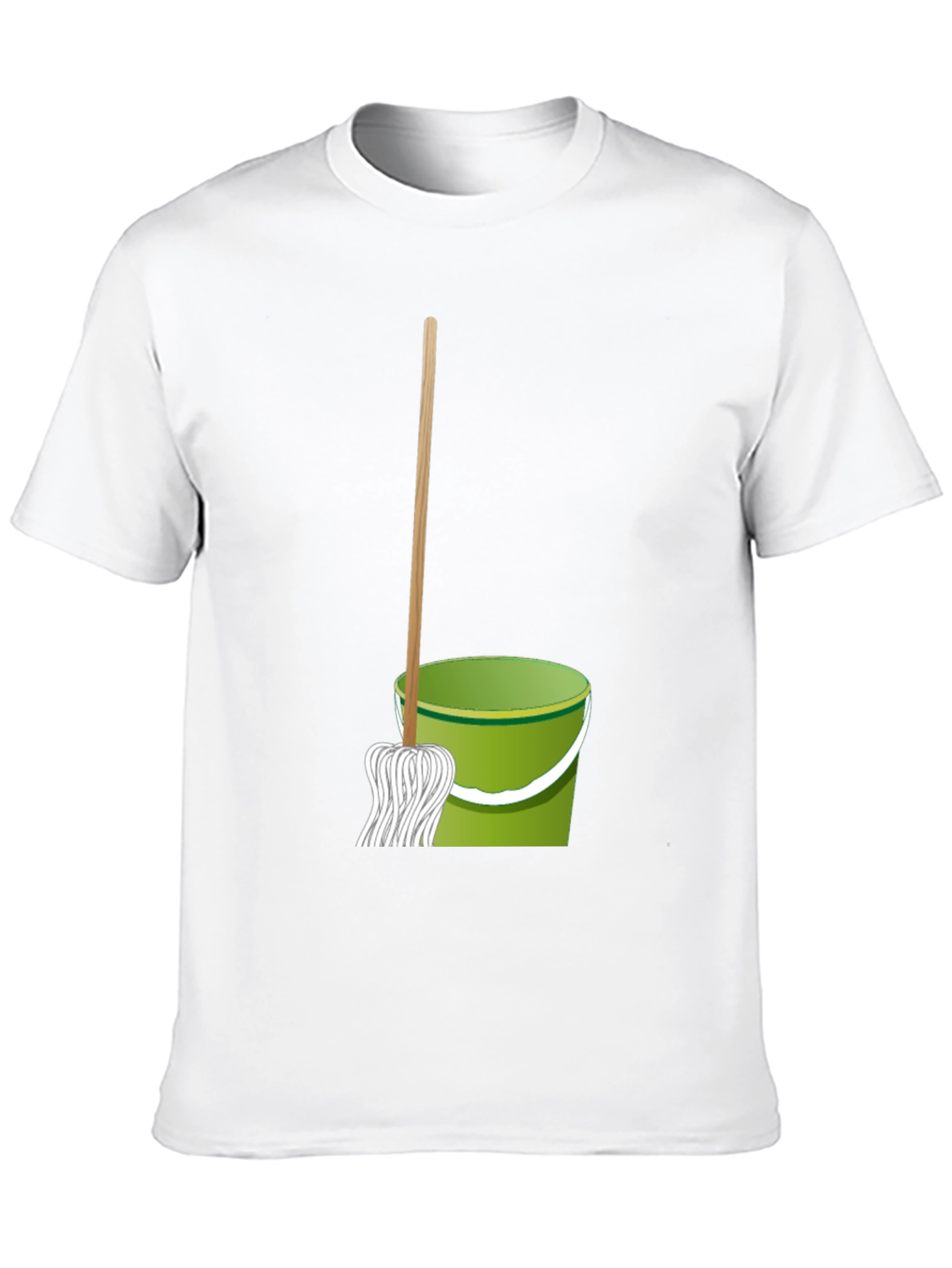 Mop & Bucket Graphic Tee - Cleaning Crew T-Shirt
