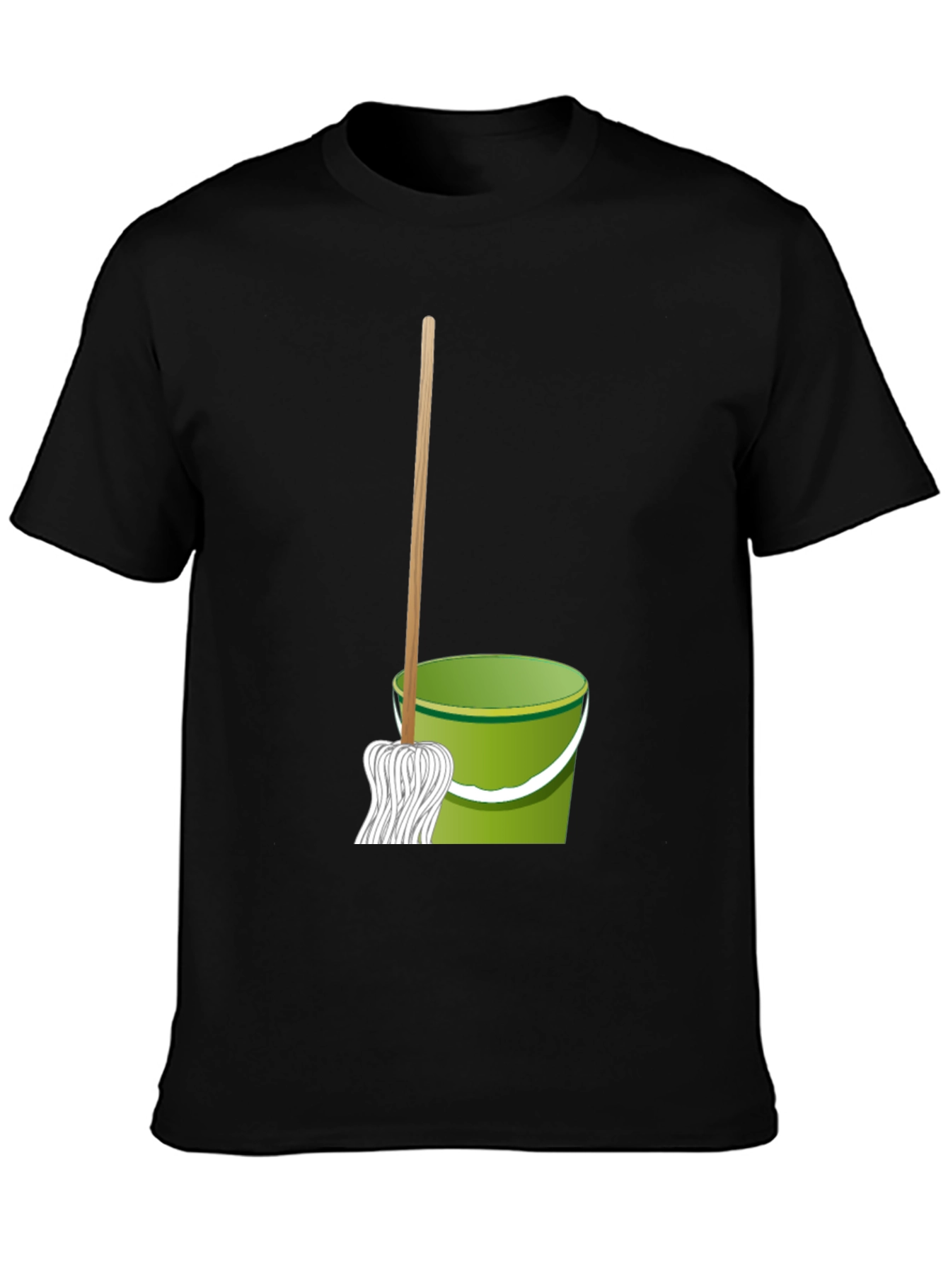 Mop & Bucket Graphic Tee - Cleaning Crew T-Shirt