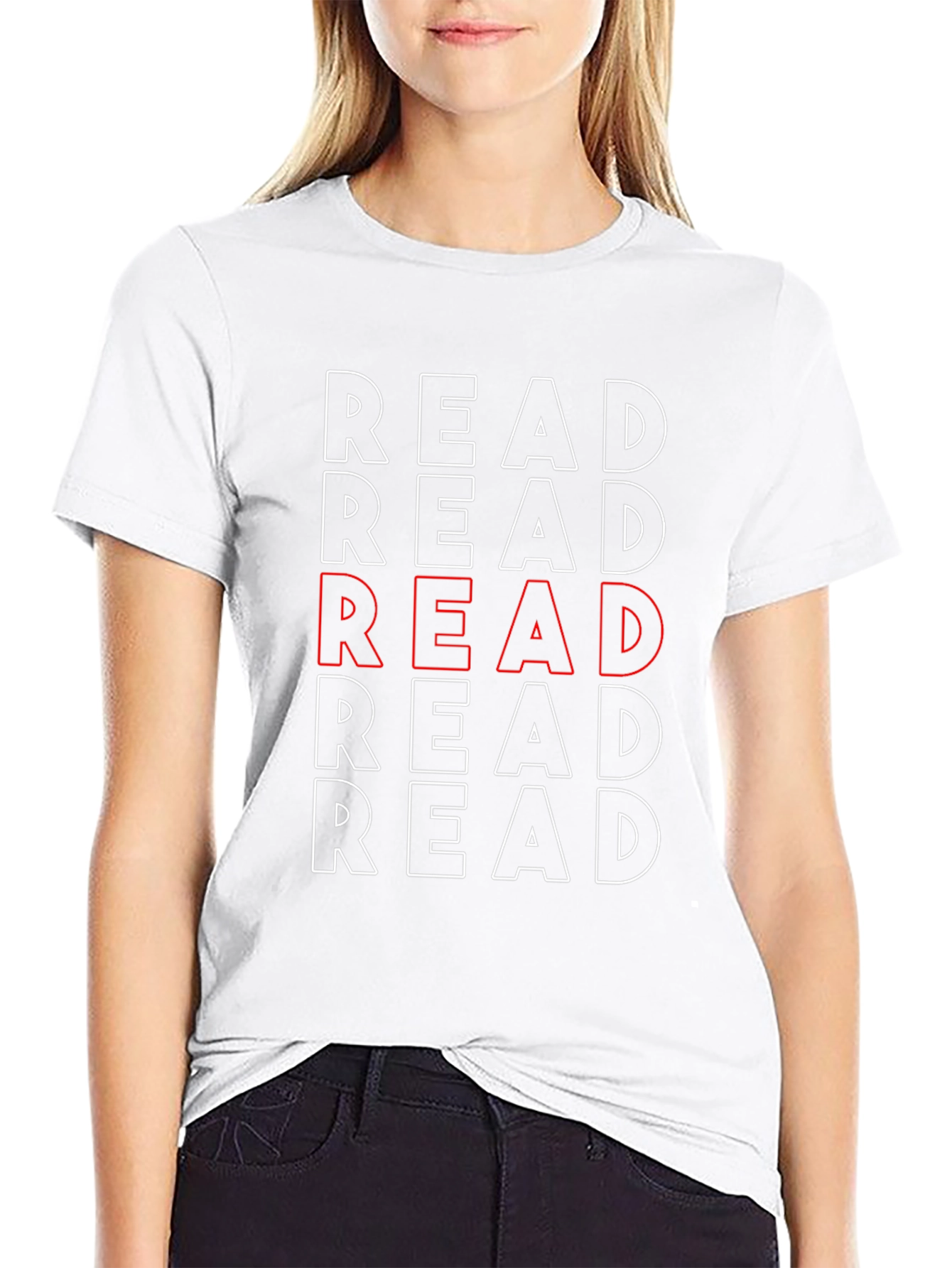 Read Graphic T-Shirt - Black Casual Tee
