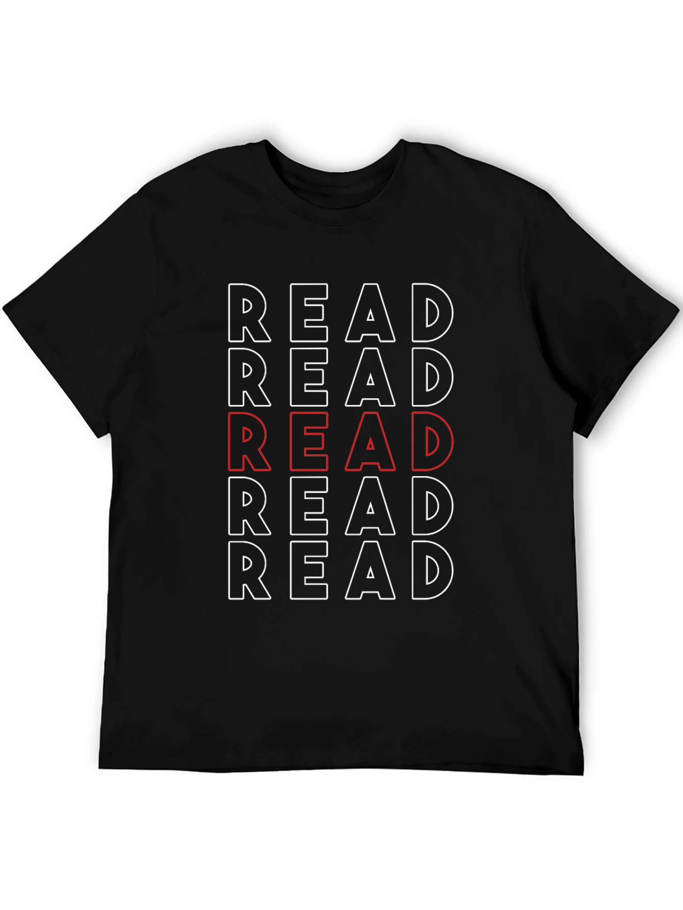 Read Graphic T-Shirt - Black Casual Tee
