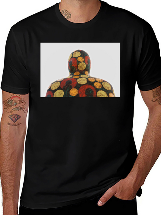 Abstract Pattern Black T-Shirt