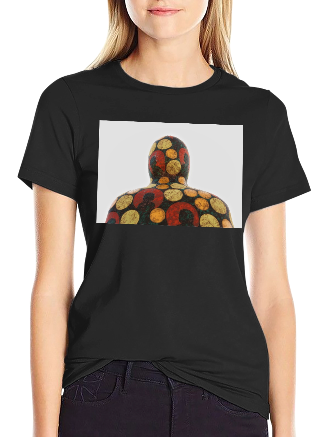 Abstract Pattern Black T-Shirt