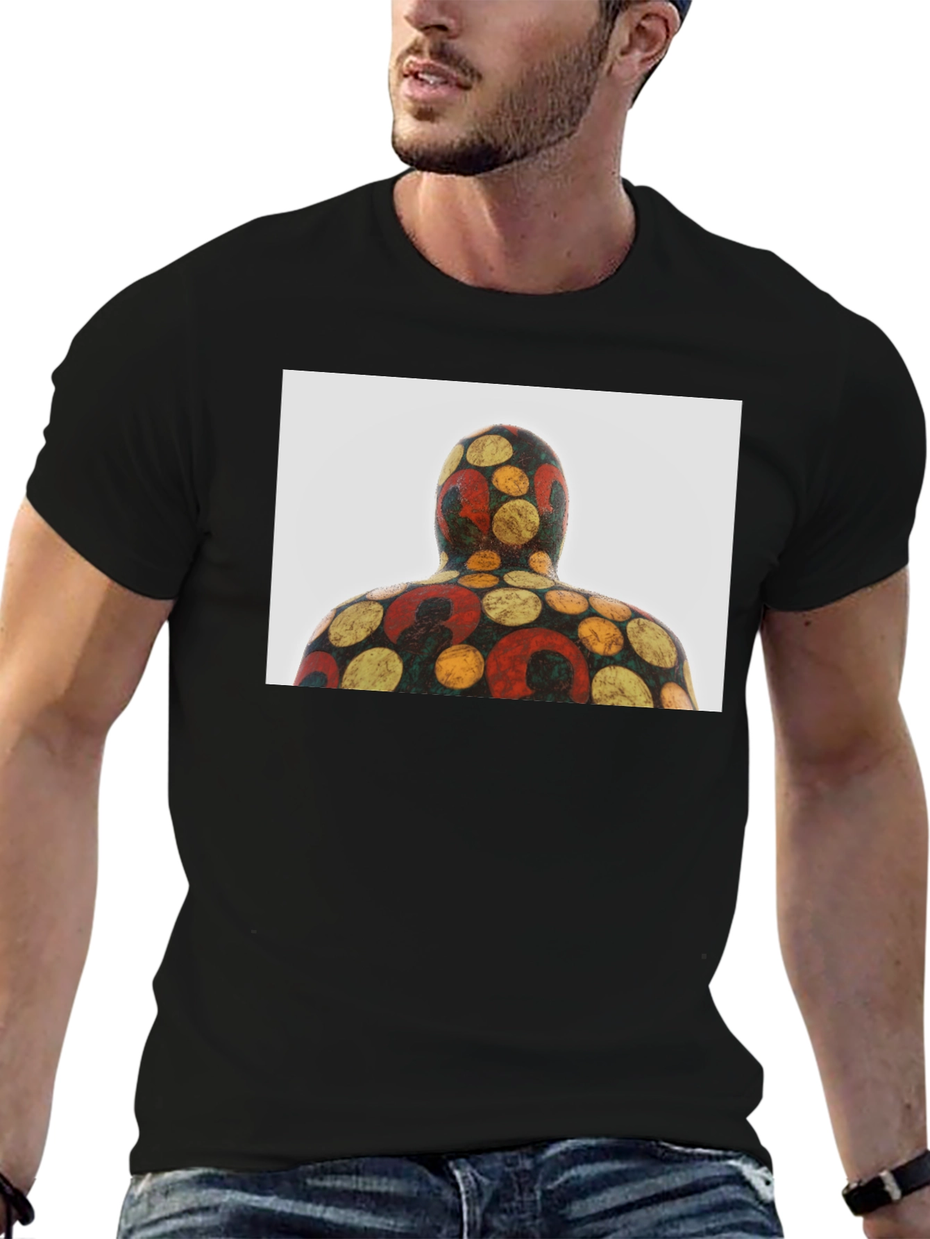 Abstract Pattern Black T-Shirt