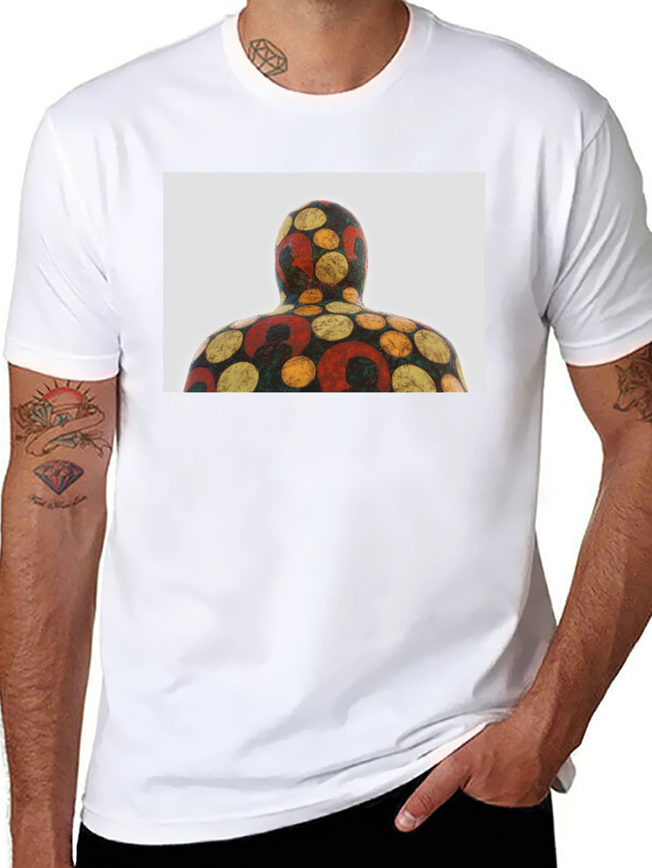Abstract Pattern Black T-Shirt