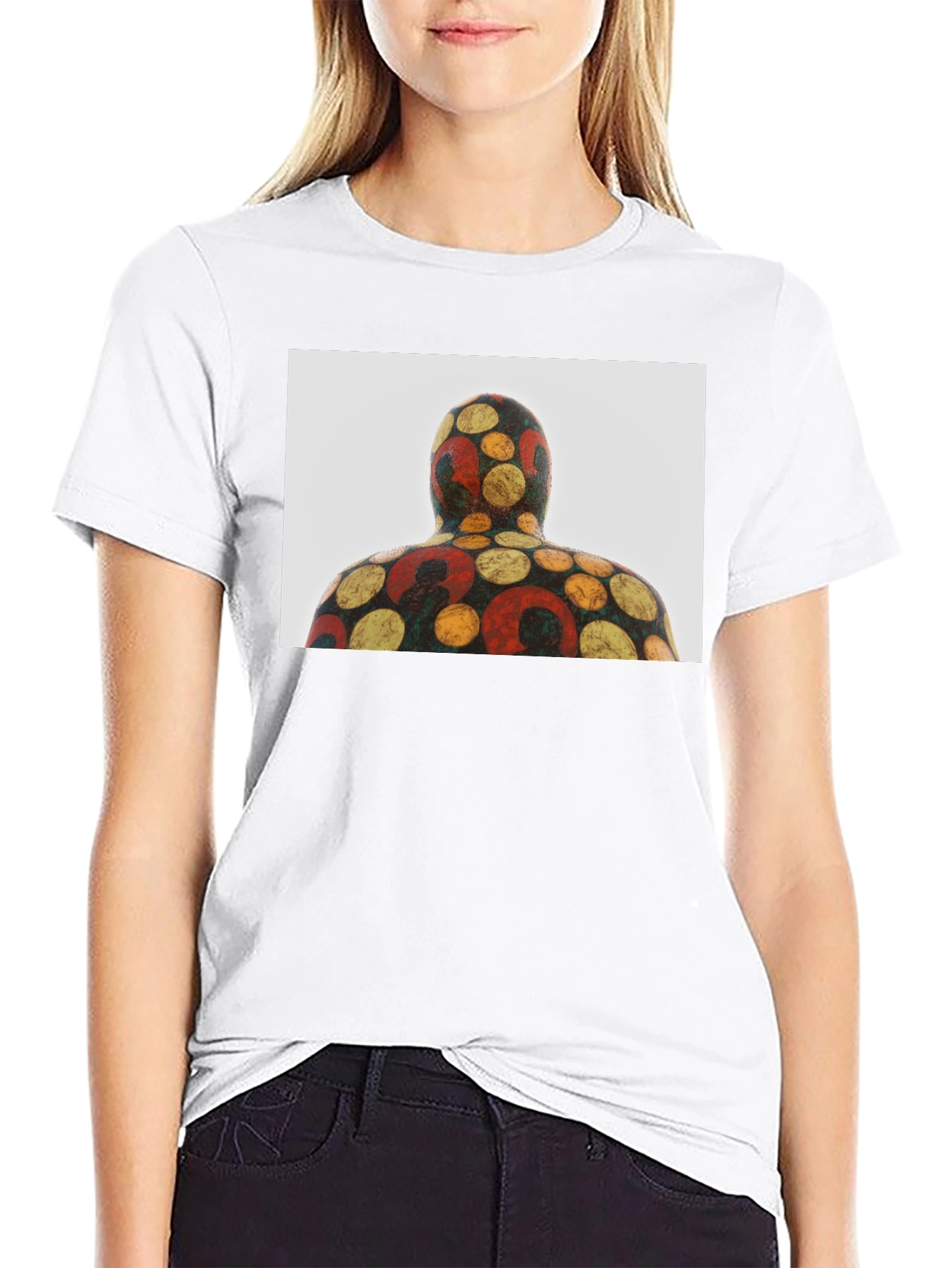 Abstract Pattern Black T-Shirt