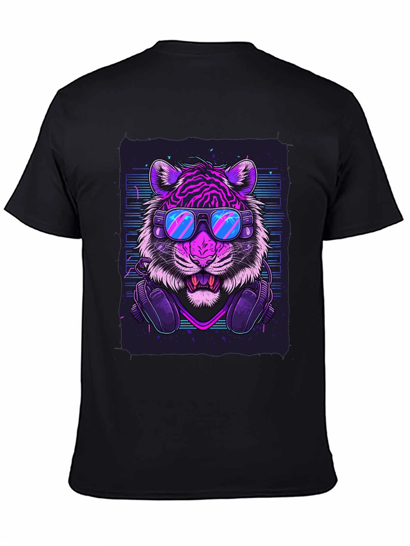 Neon Tiger Graphic Tee - Cool Animal Print T-Shirt