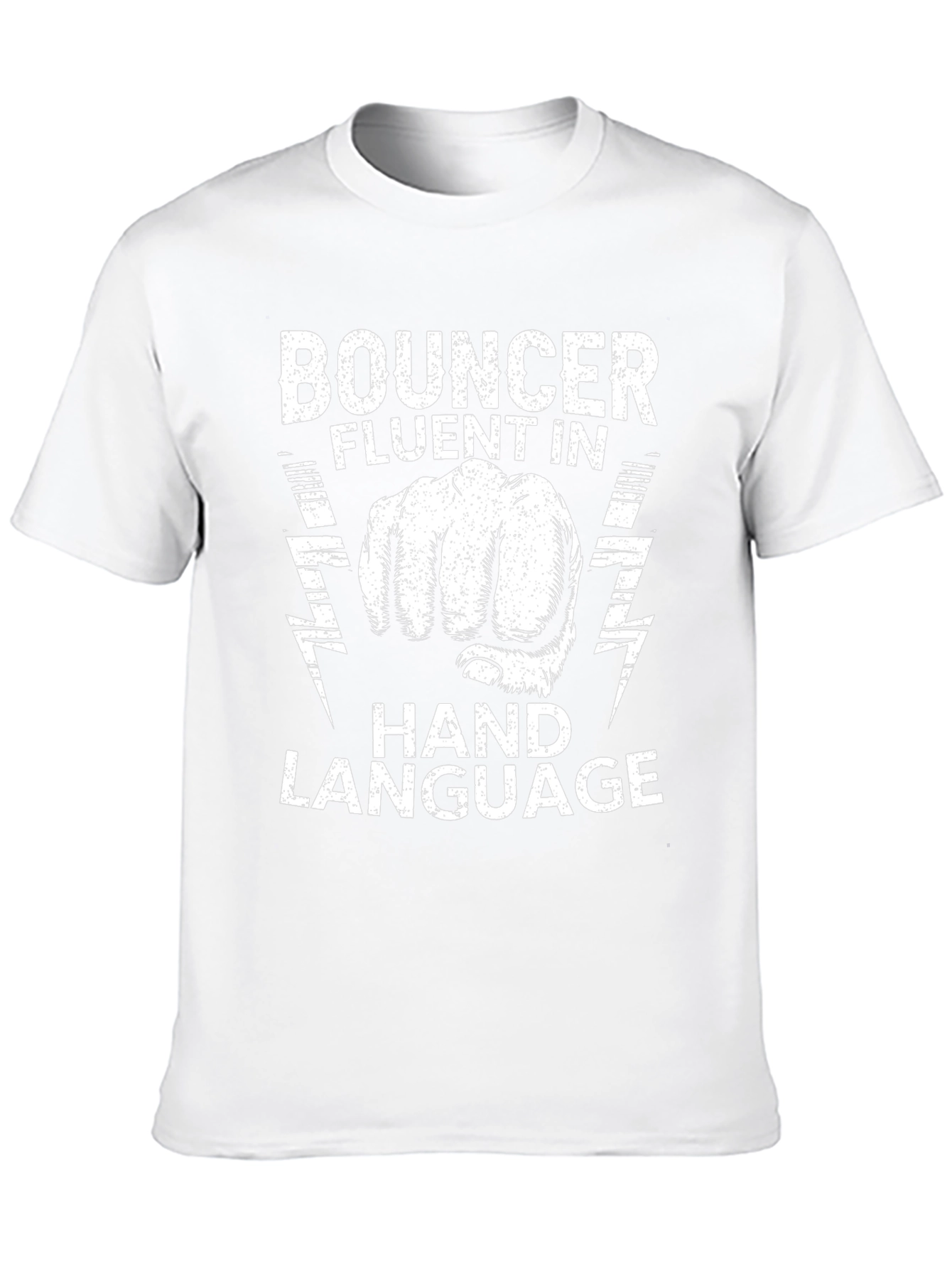 Bouncer Fluent in Hand Language Black T-Shirt