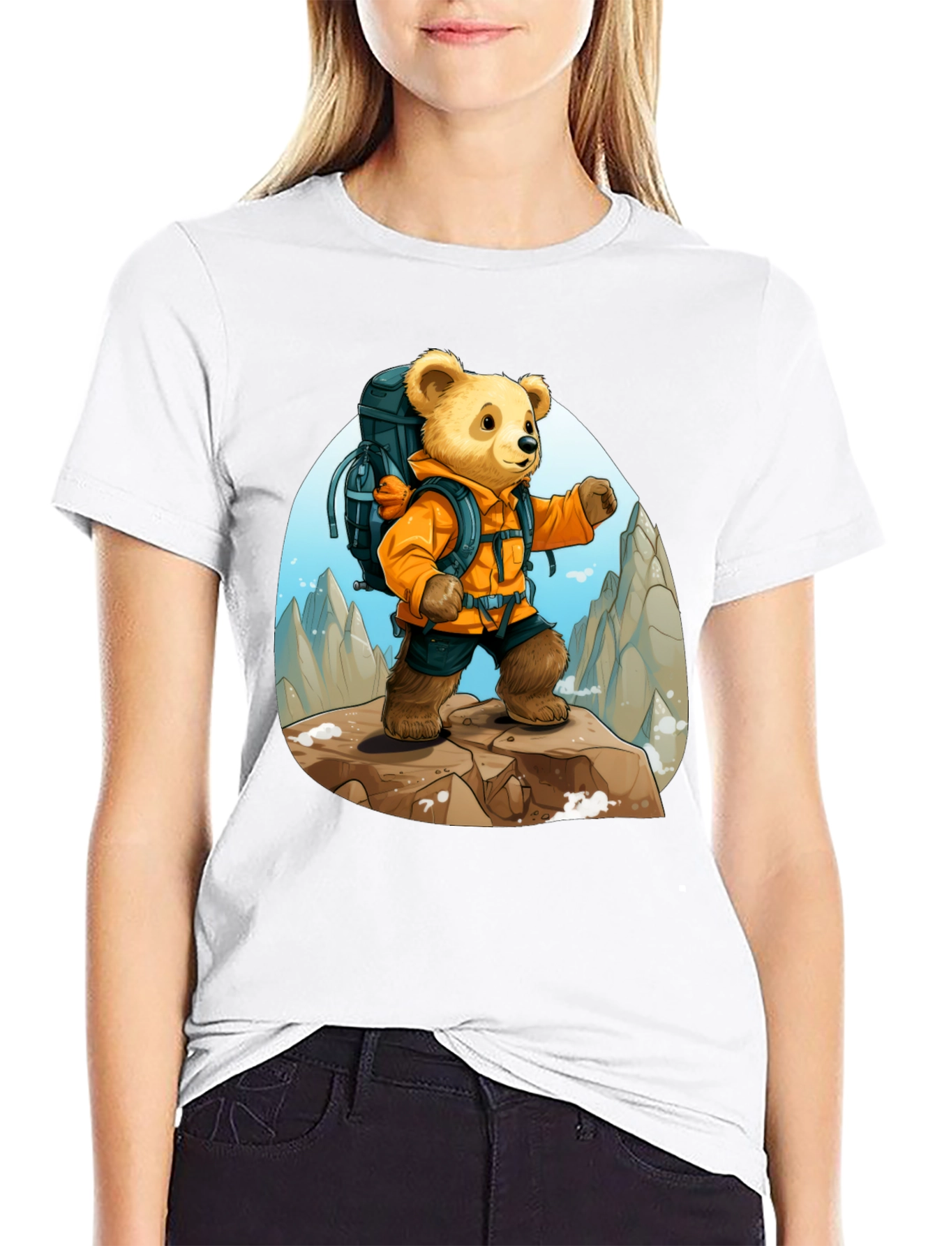 Bear Adventure T-Shirt: Cute Cartoon Design